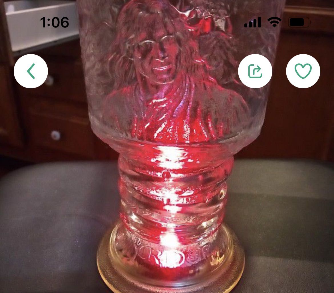 a red light up lord of the rings chalice with aragorn