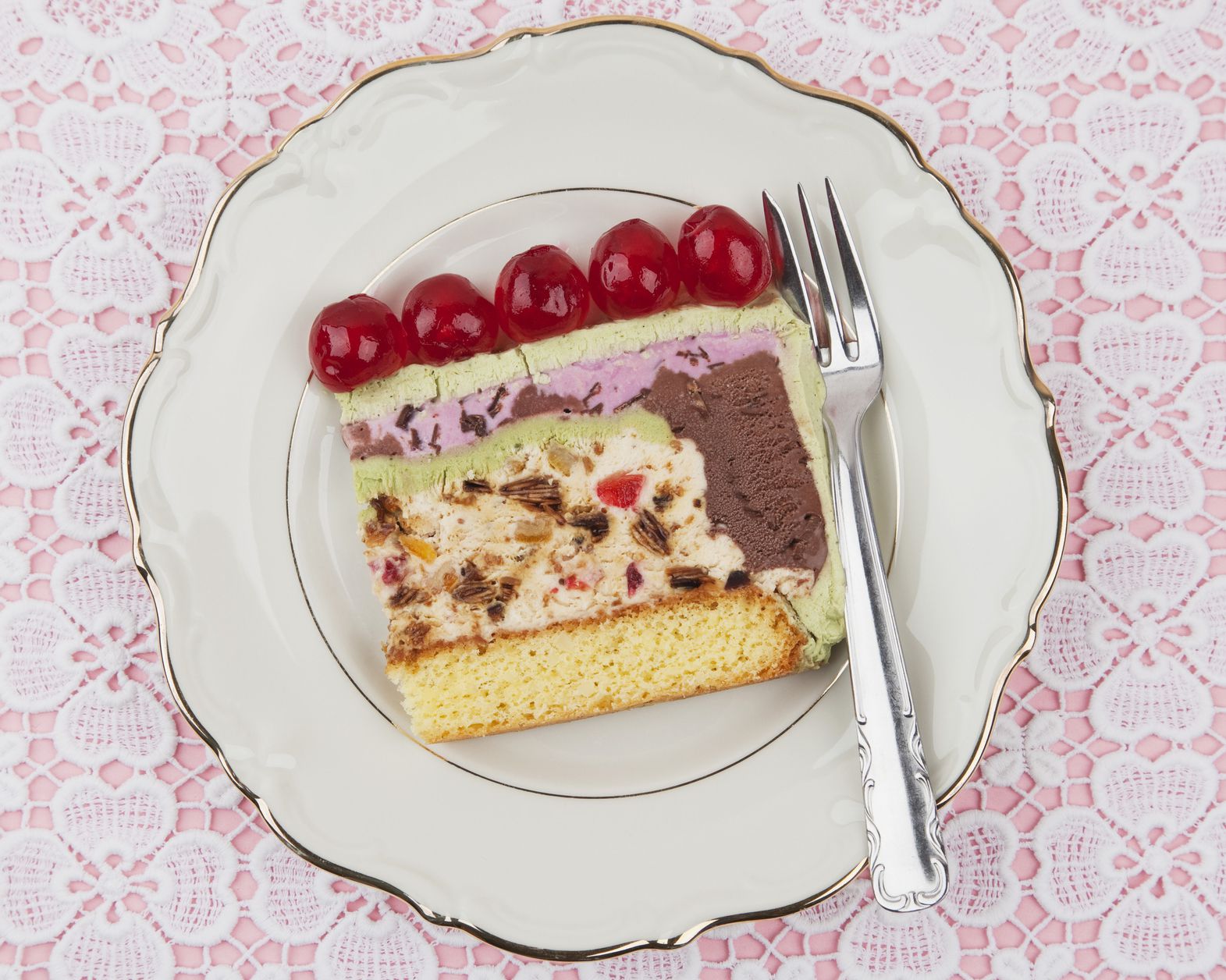 layered ice cream cake