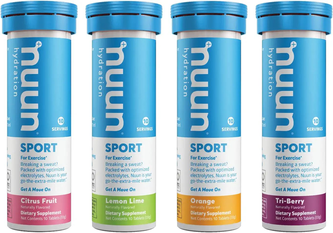 Nuun Sport Electrolyte Drink Tablets Tubes 4-Pack