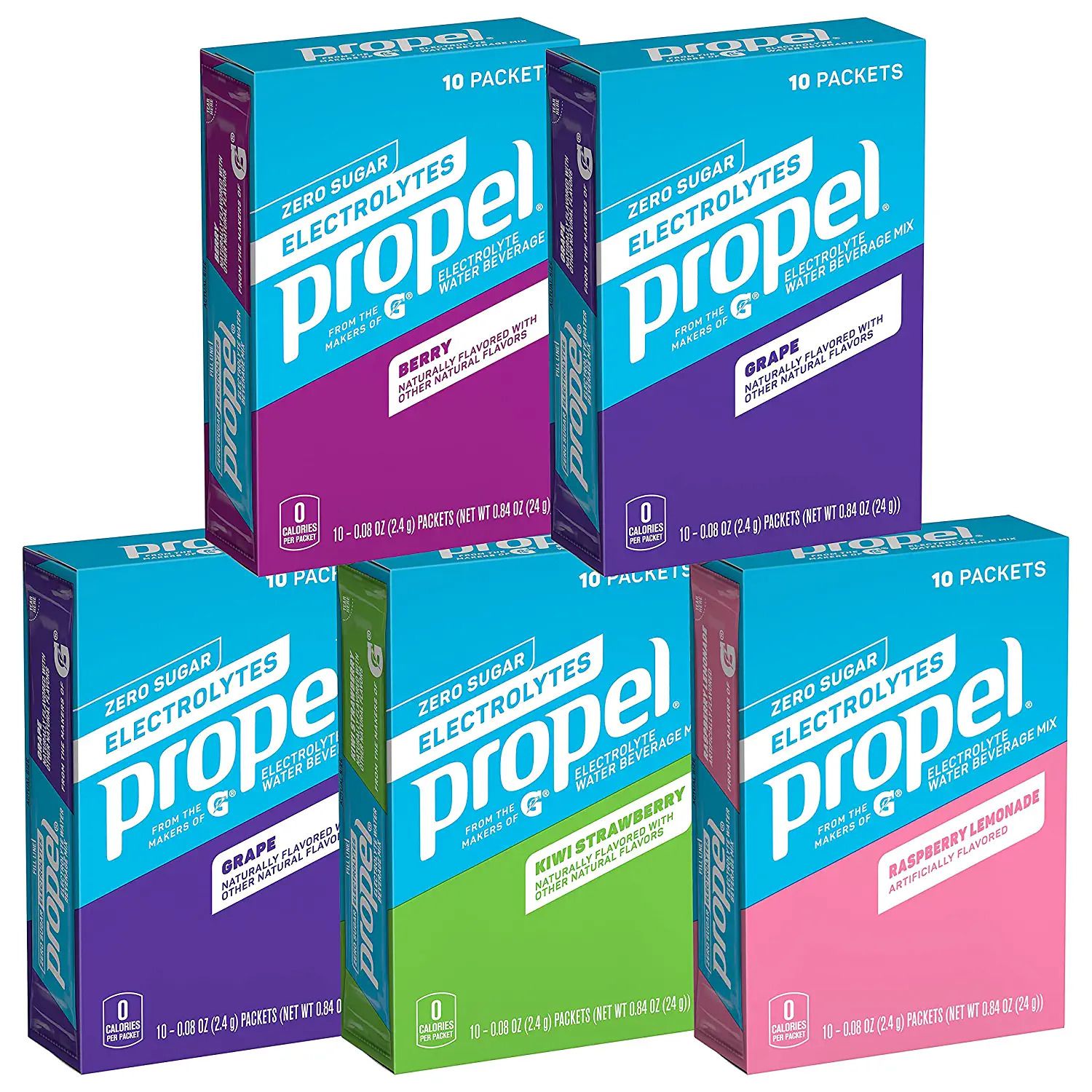 Propel Powder Packets with Electrolytes 4 Flavor Variety Pack