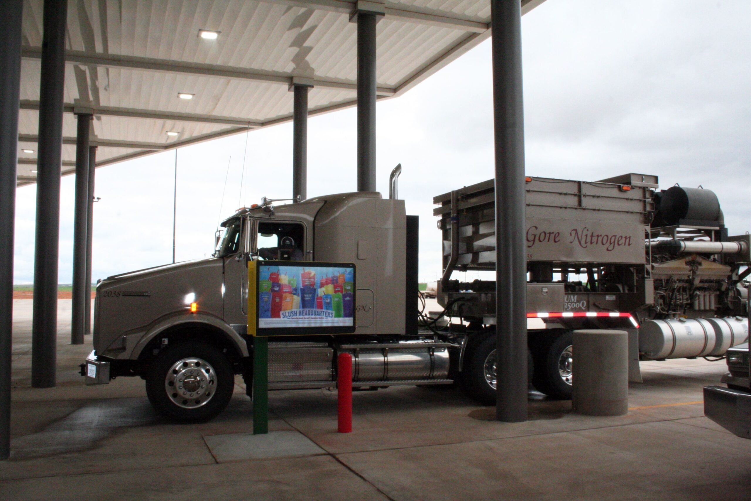 truck and rv drive-thru at sonic at gore's travel plaza