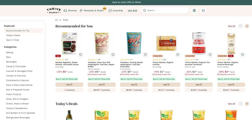 Thrive Market Groceries