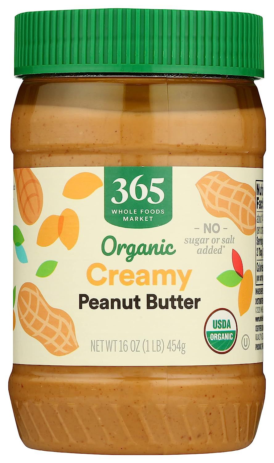 Jar of Whole Foods 365 peanut butter
