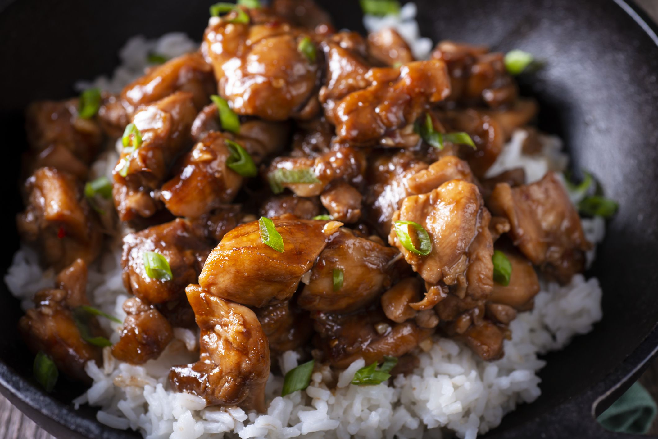 Bourbon Chicken Over Rice