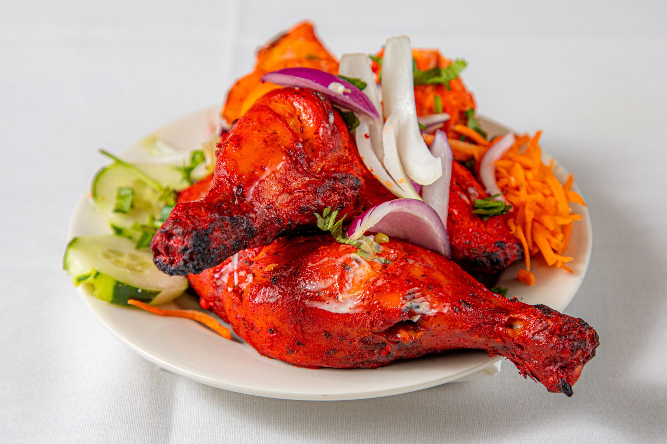 A variety of food items are displayed in an appetizing way.