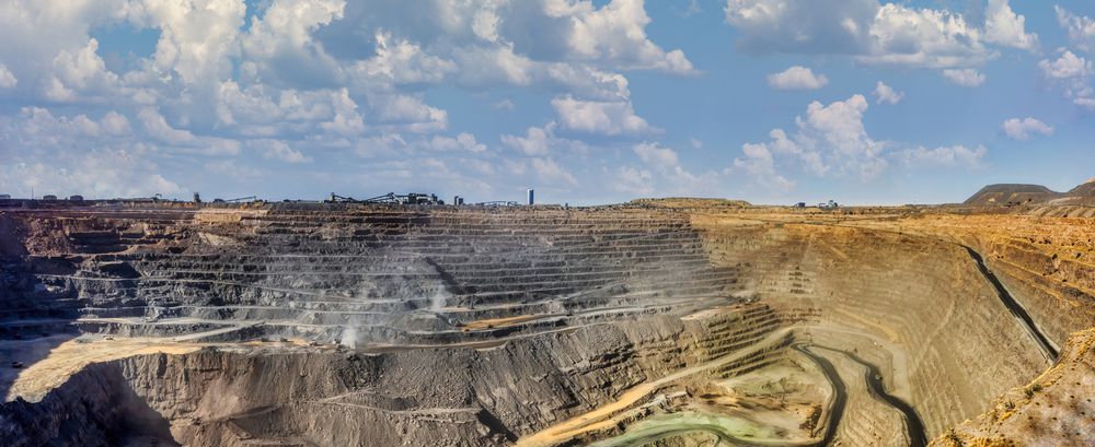 open pit diamond mine in africa