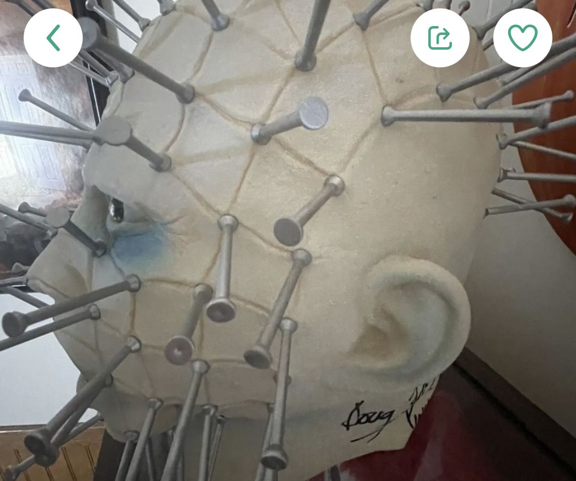 signed hellraiser mask