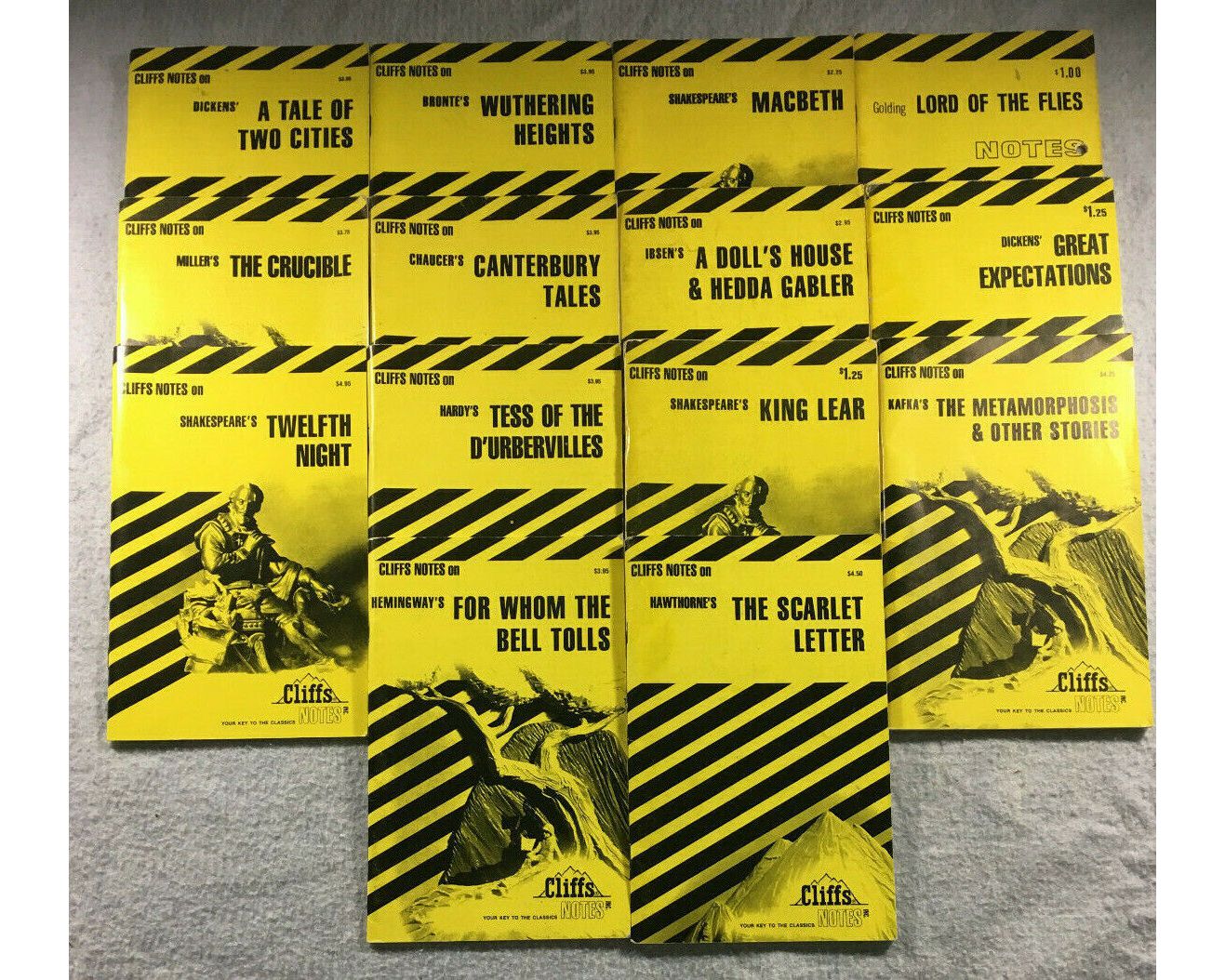 Vintage Lot of 14 CliffsNotes