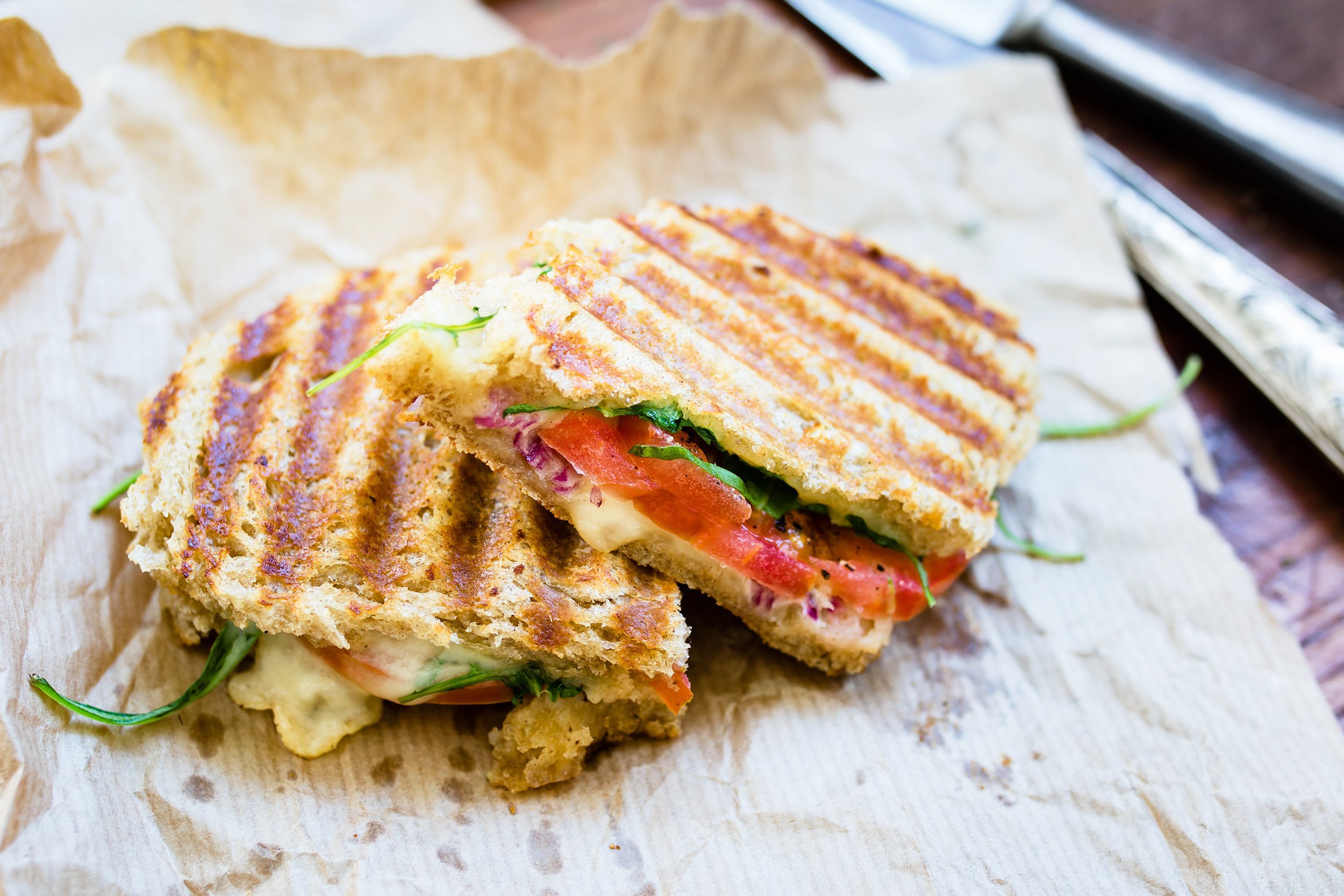 Grilled Zucchini Caprese Sandwiches