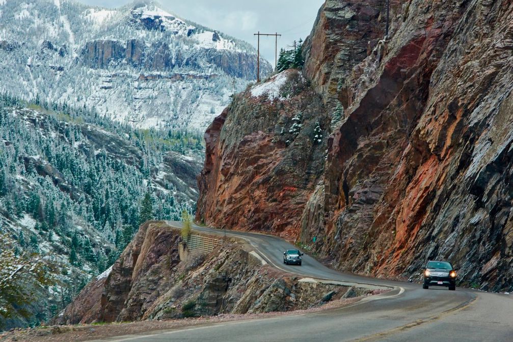 Million Dollar Highway between Ouray and Silverton, Colorado