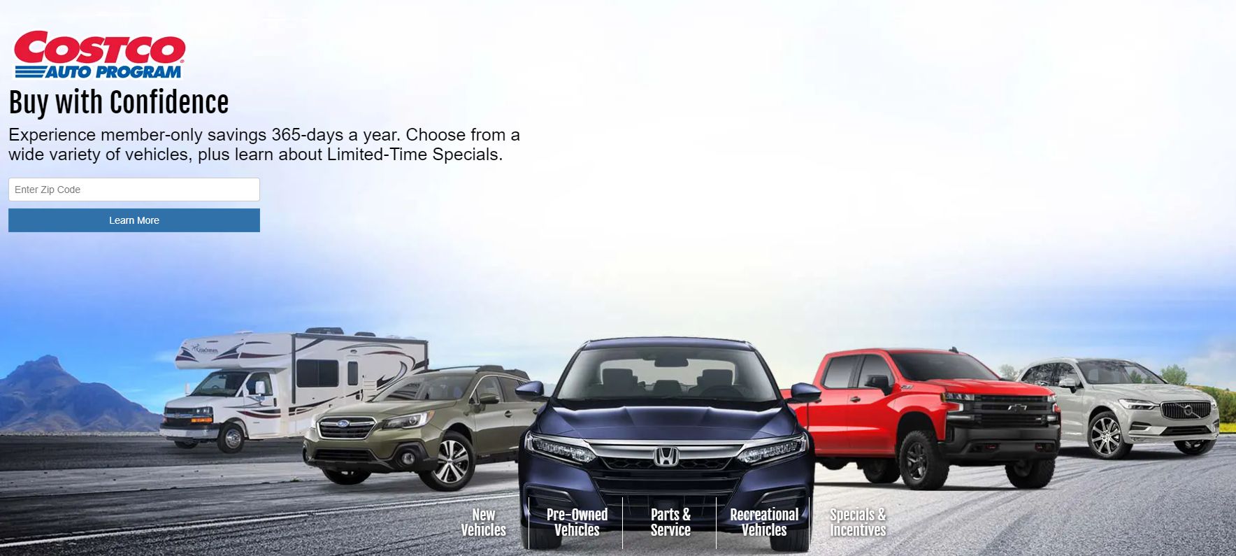 Costco Auto Program Website