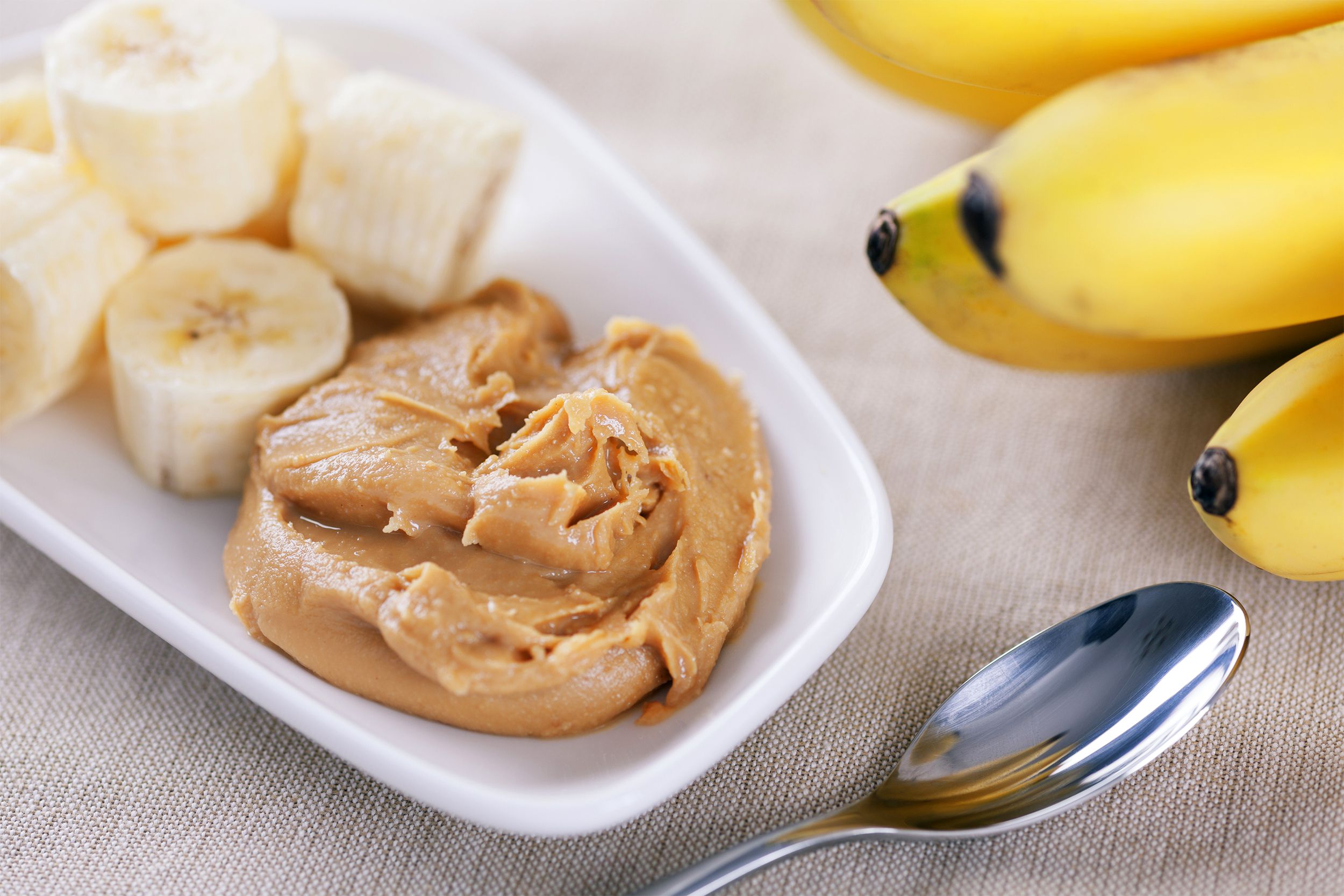 Banana with peanut butter
