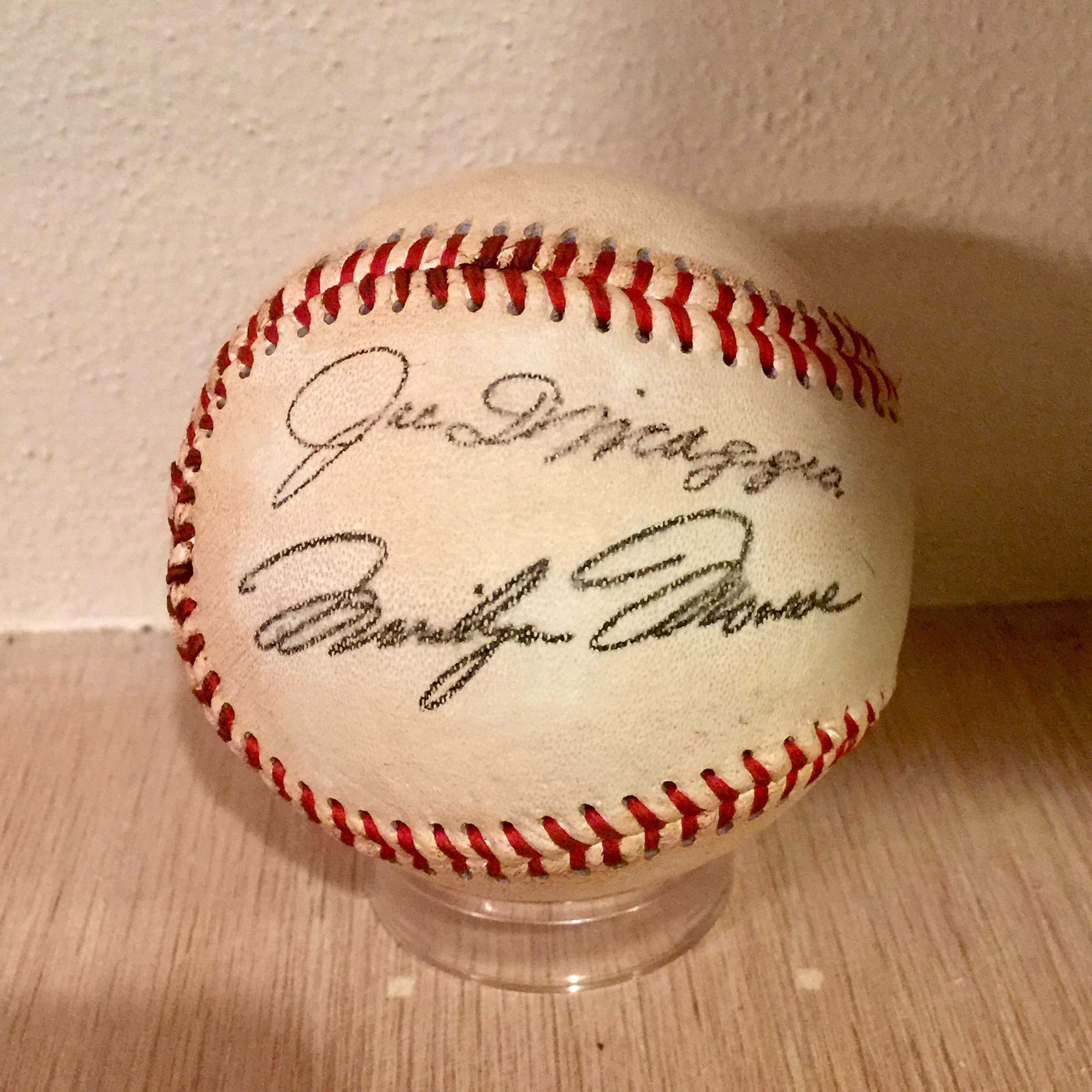 Joe DiMaggio and Marilyn Monroe Baseball