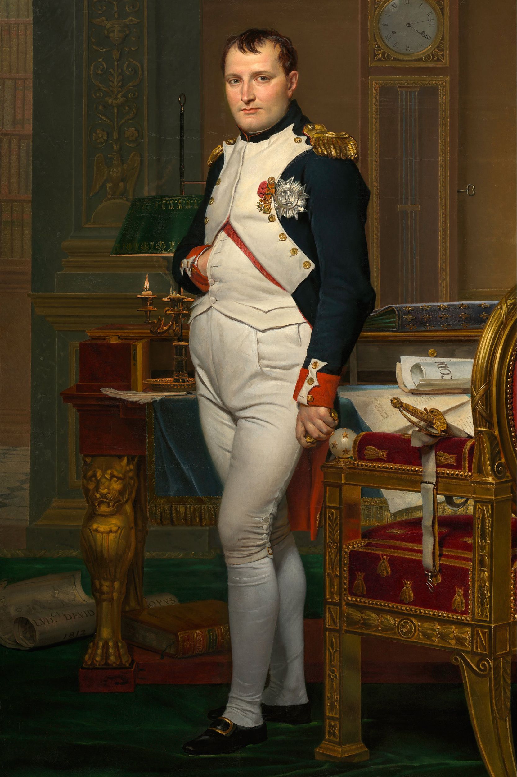Napoléon Bonaparte, The Emperor Napoleon in His Study at the Tuileries, 1812, Painted By Jacques-Louis David