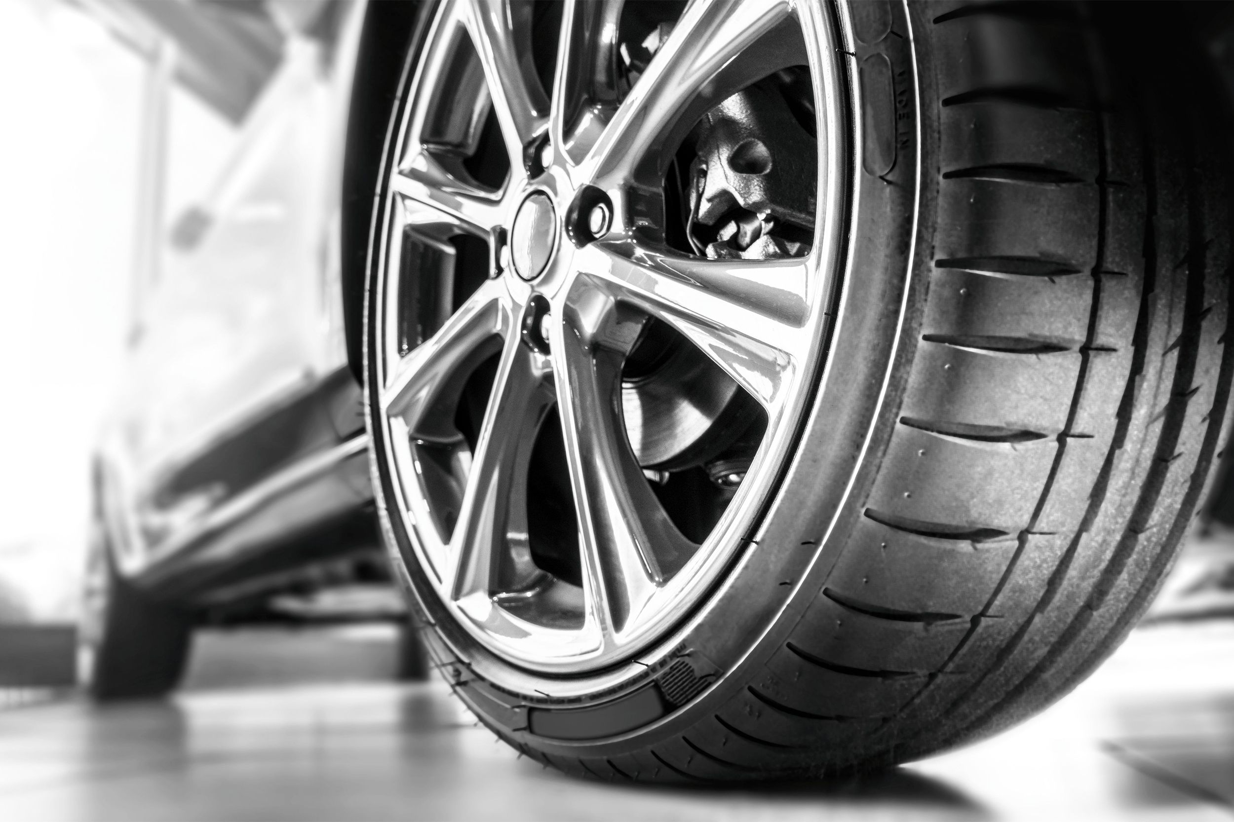 Closeup of tire
