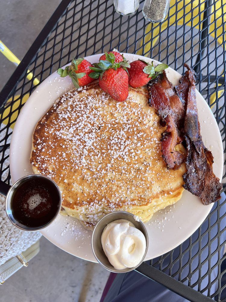 Poppy Seed Pancake from the Joy Bus Diner in Arizona