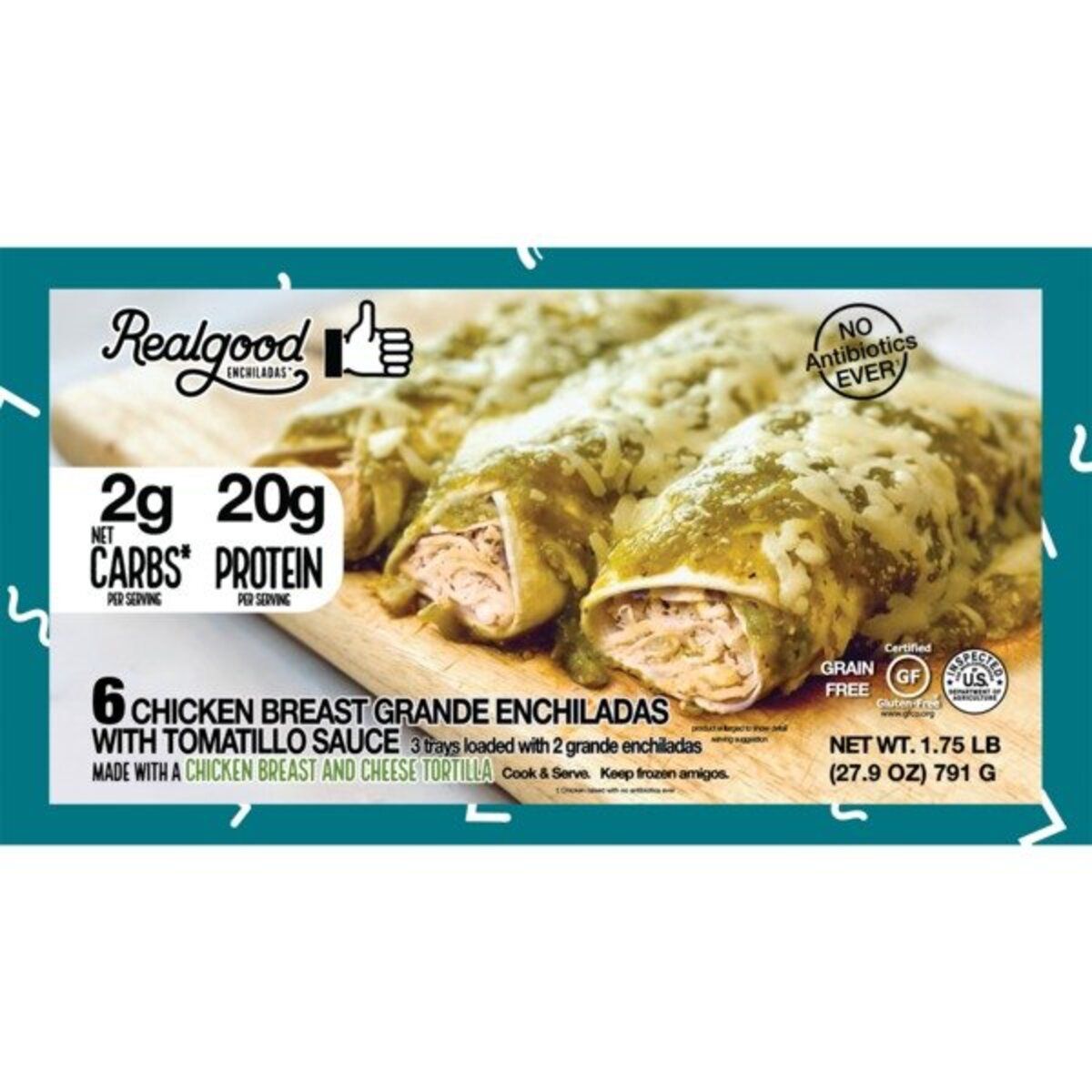 The Real Good Food Company Chicken Enchiladas, 6-Count