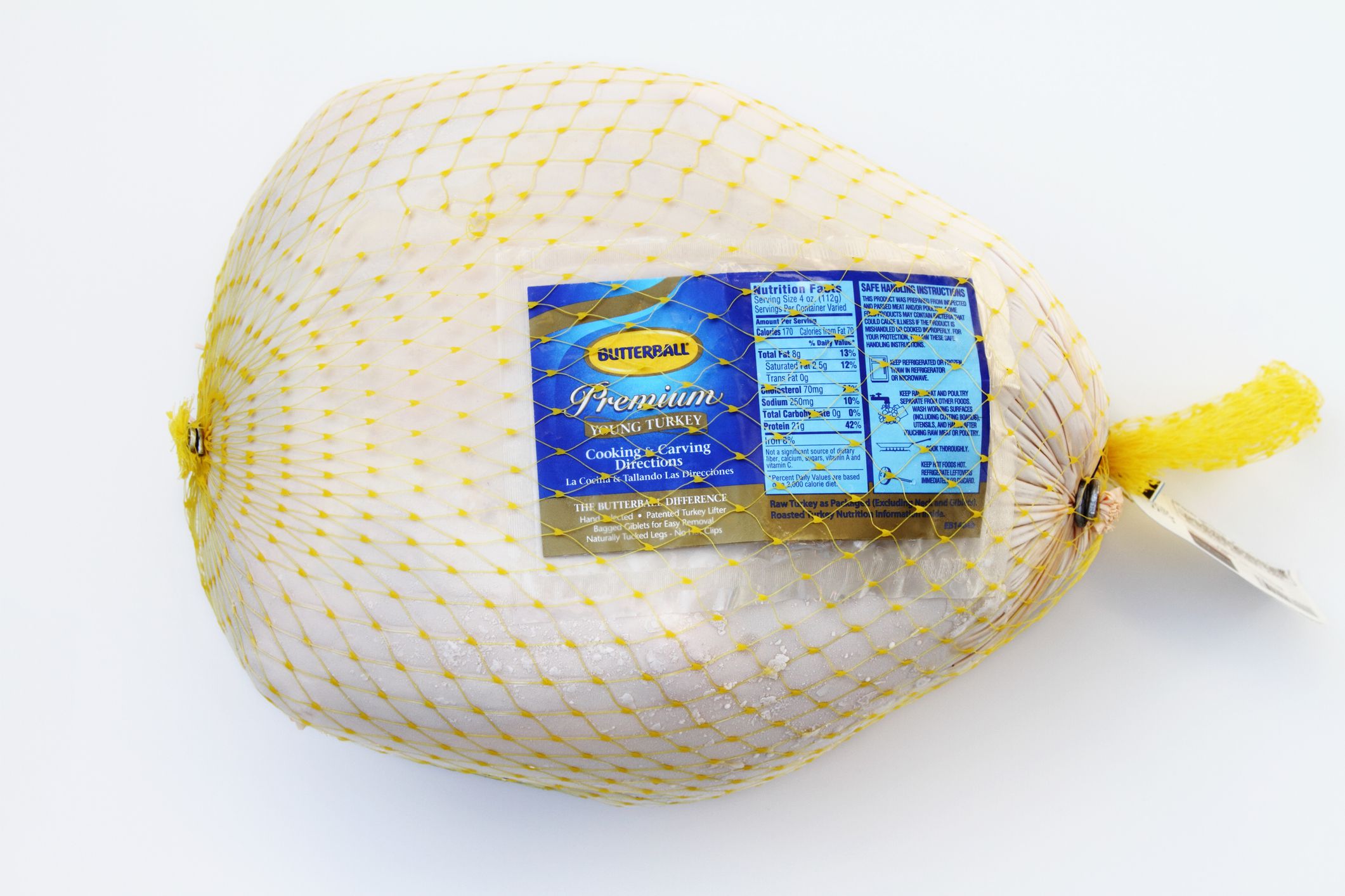 West Palm Beach, USA - November 16, 2011: This is a studio product shot of a frozen Butterball turkey. Thousands of American families cook Butterball turkeys for their Thanksgiving dinner.