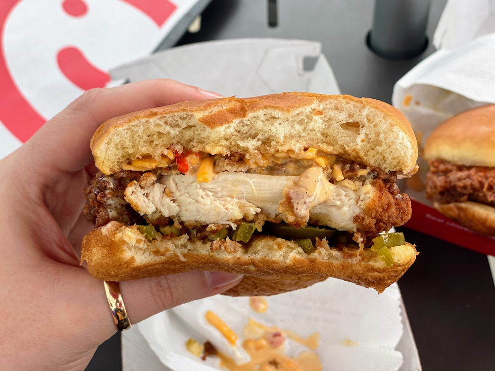 Chick-fil-A honey pepper pimento sandwich