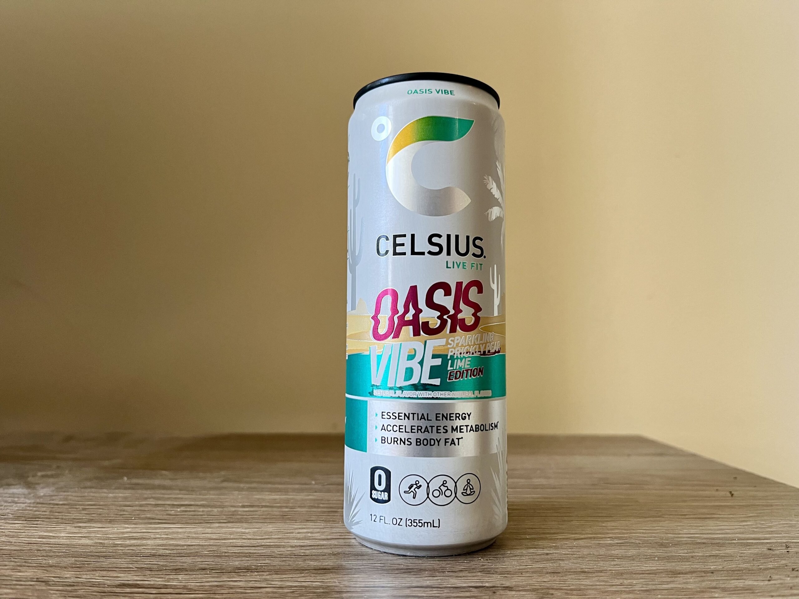 5. Oasis Vibe Celsius (Sparkling Prickly Pear Lime)