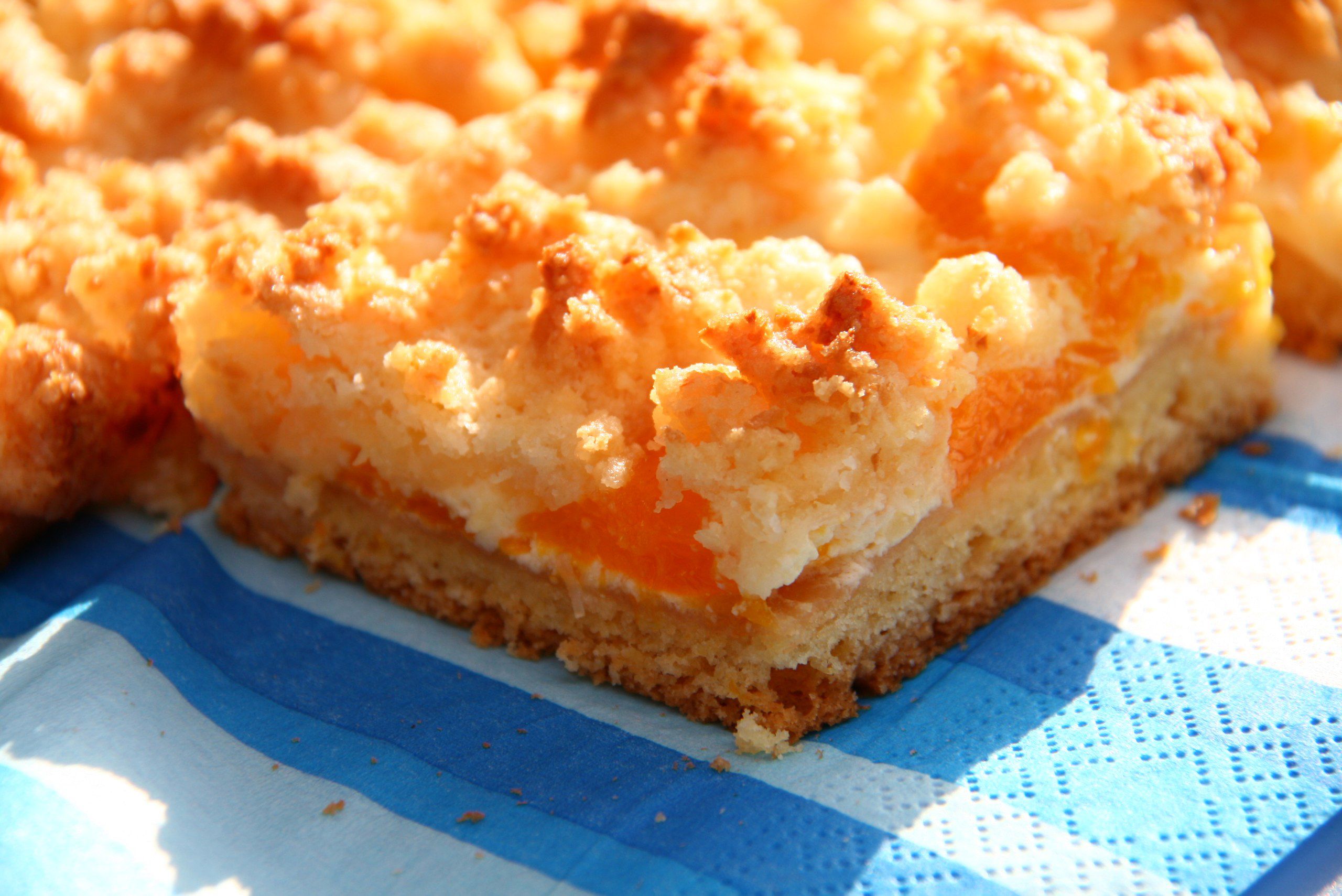 peach bars up close