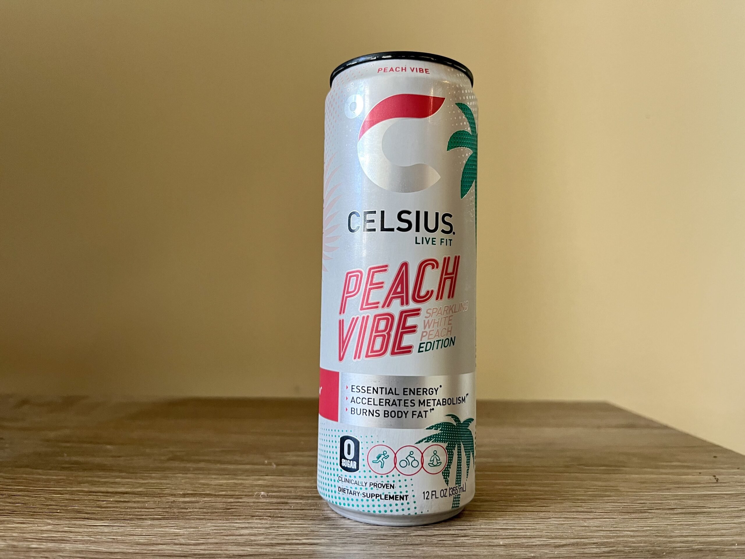 8. Peach Vibe Celsius (Sparkling White Peach)