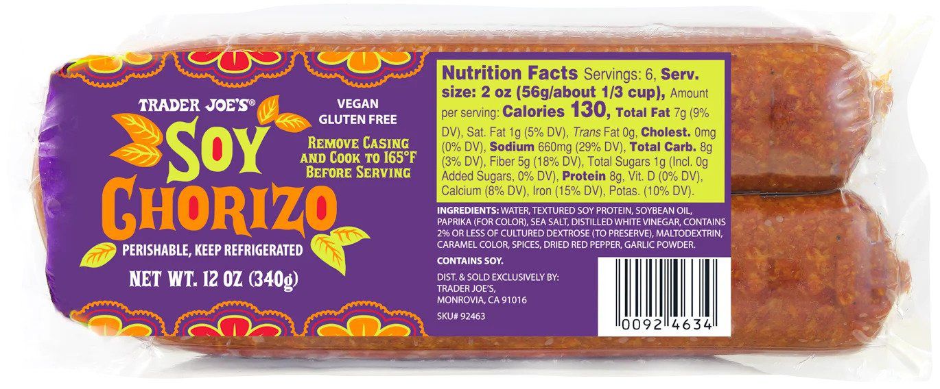 soy chorizo from trader joes