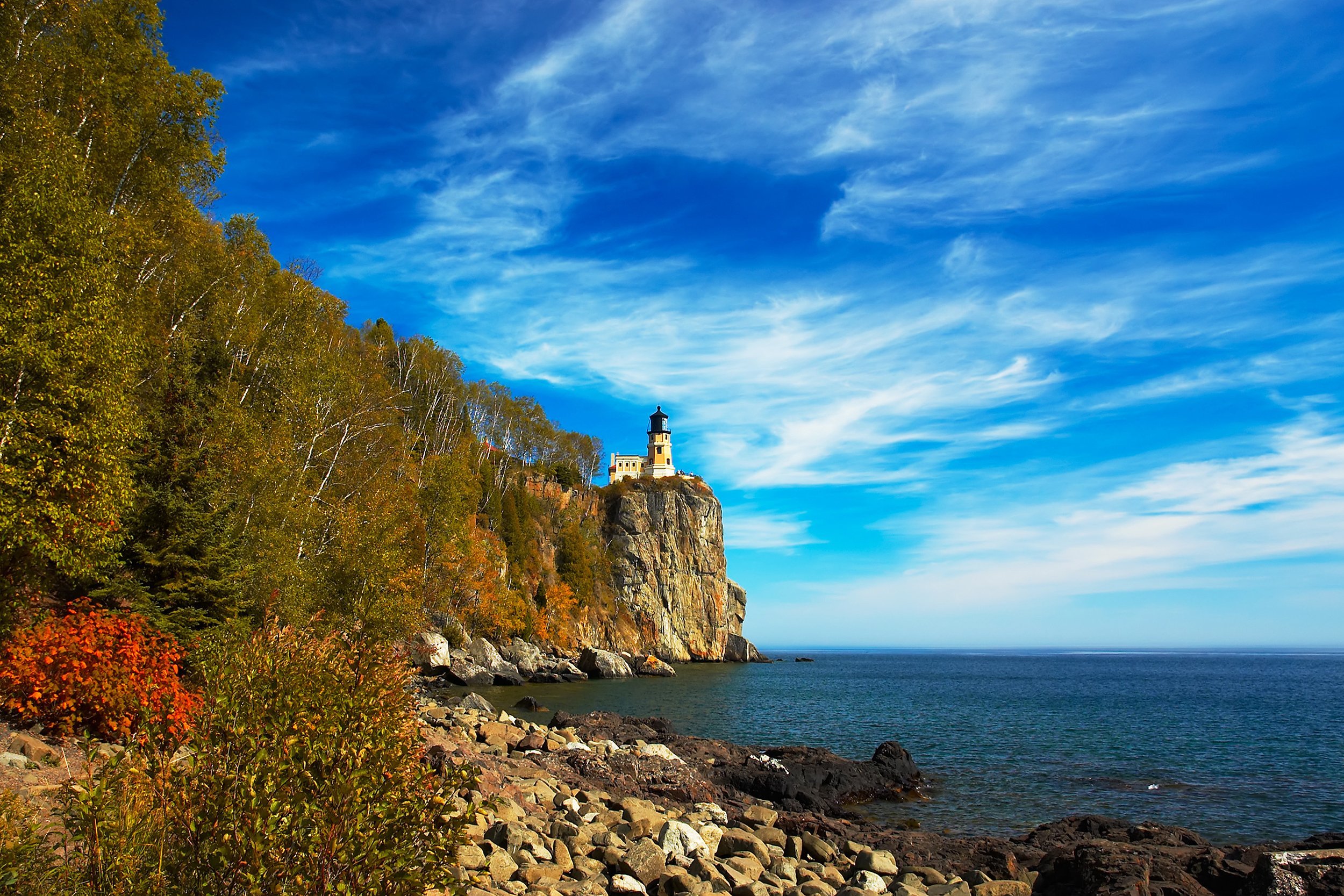 Split Rock Lighthouse on Lake Superior North Shore in Minnesota