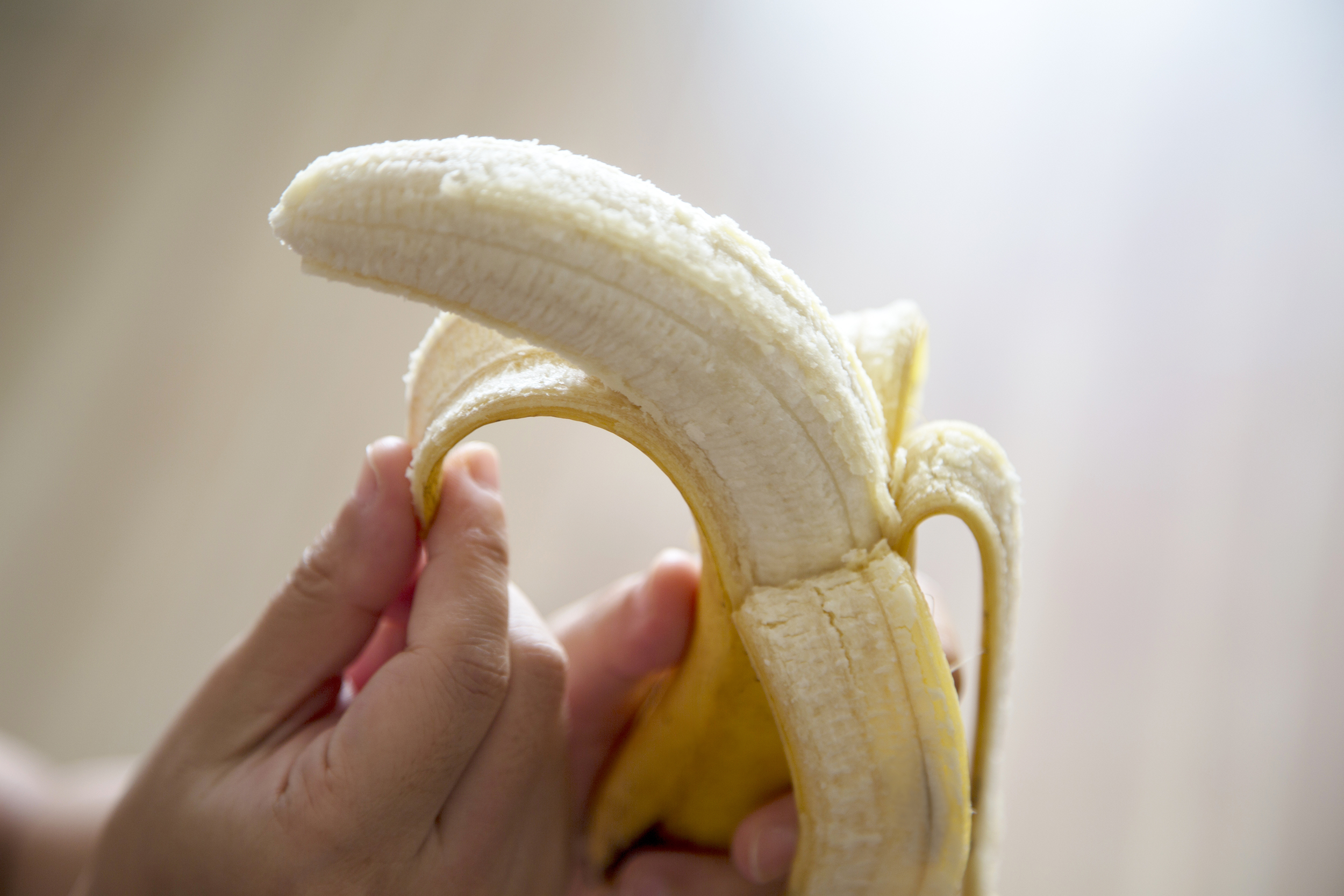 Peeling a banana
