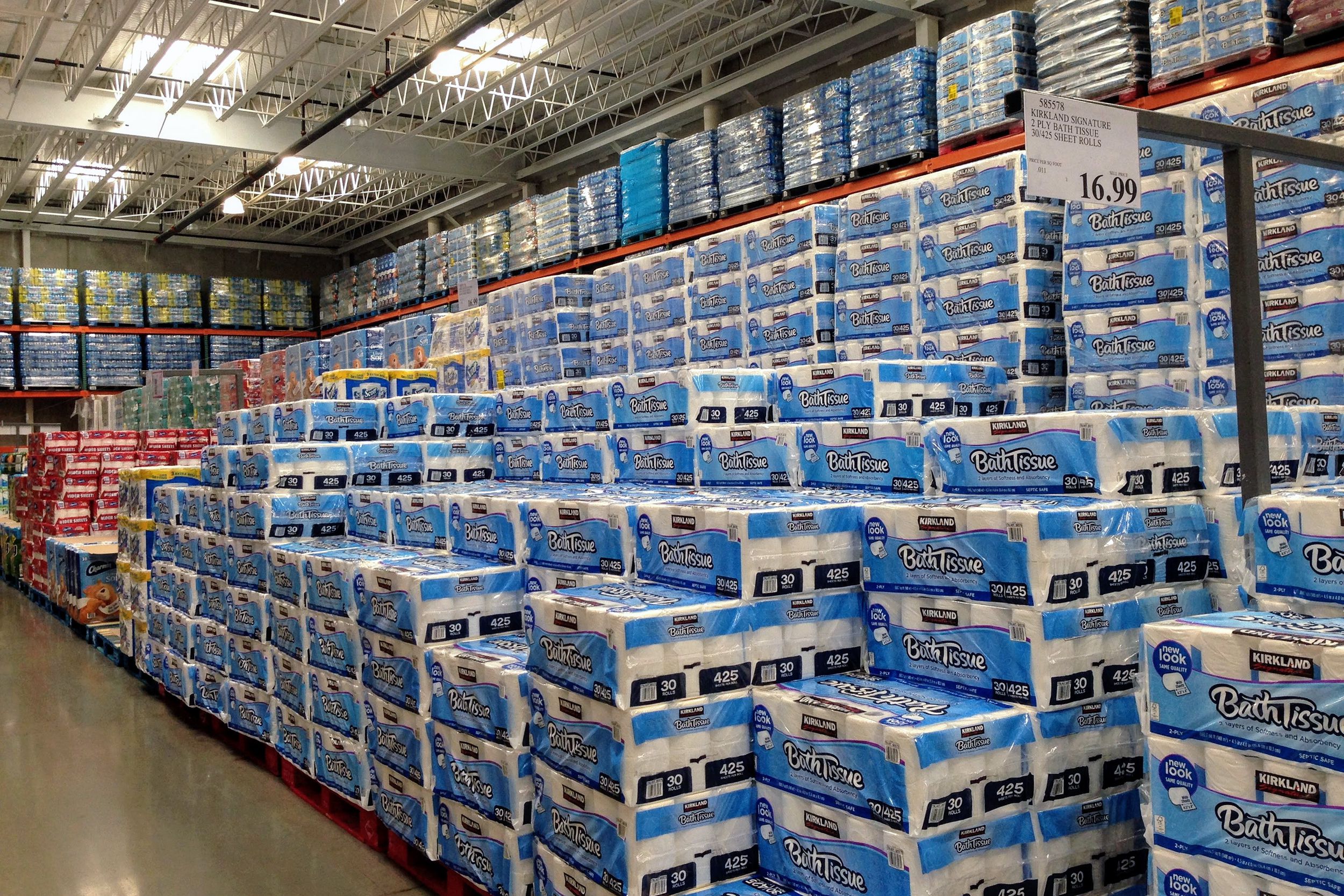 Bulk bath tissue at Costco