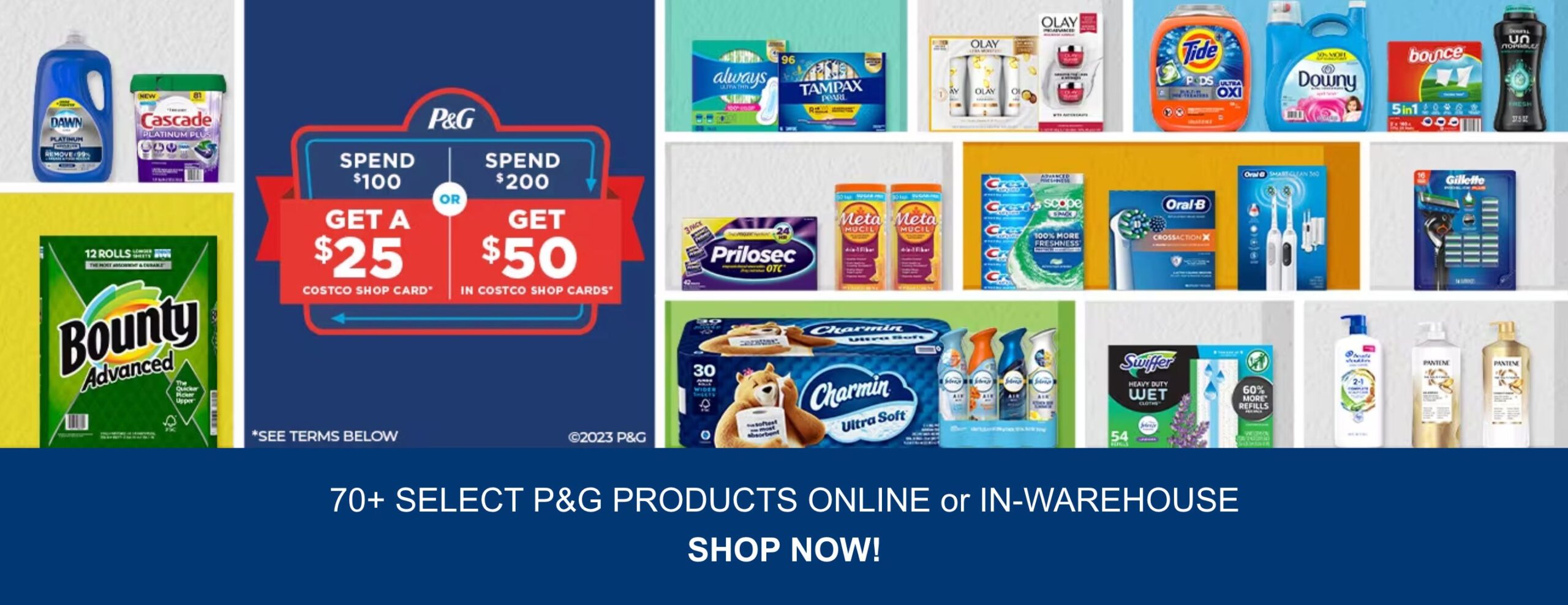 Advertisement for Procter and Gamble special at Costco