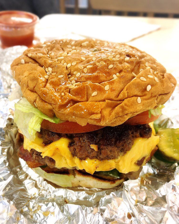 Five Guys Bacon Cheeseburger