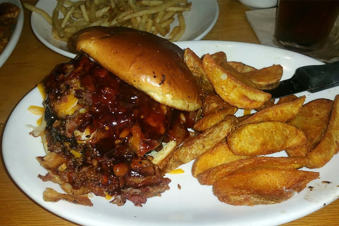 Hickory Brisket and Bacon Burger, Bj's Brewhouse