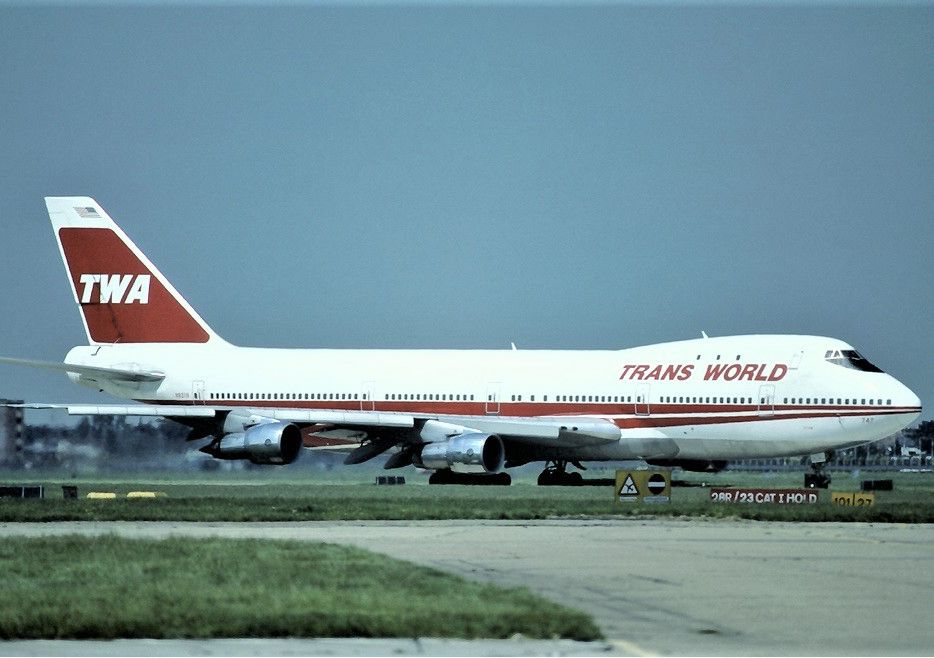 At its heyday, TWA operated a fleet of 747-100 aircraft. This aircraft N93119 would later blow up in midair as TWA Flight 800.