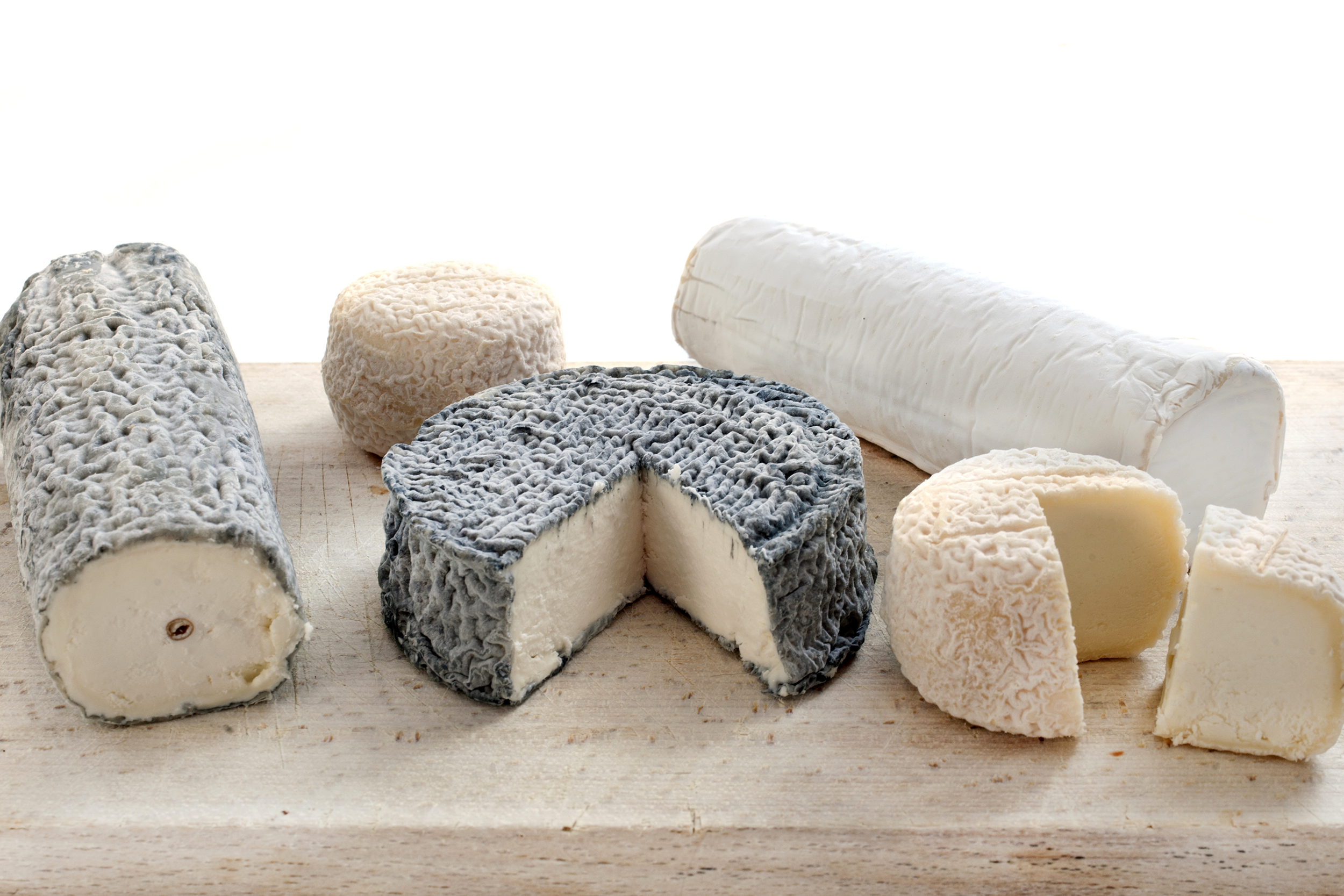 Variety of goat cheese