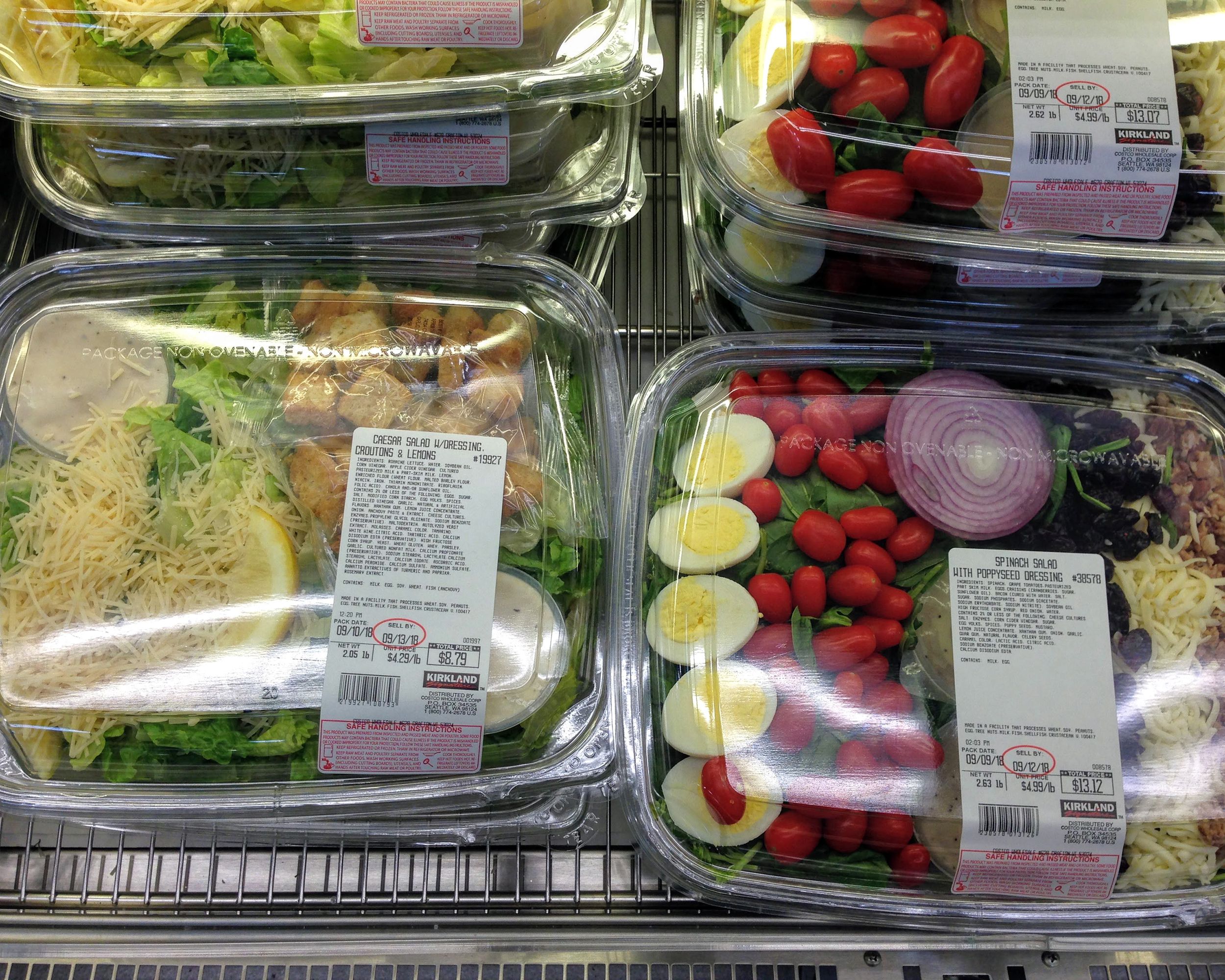 Salads at Costco
