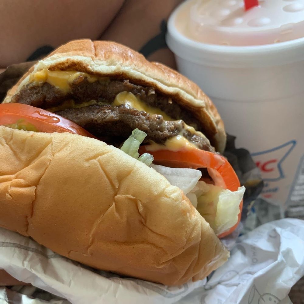 the quarter pound double cheeseburger from sonic drive-in