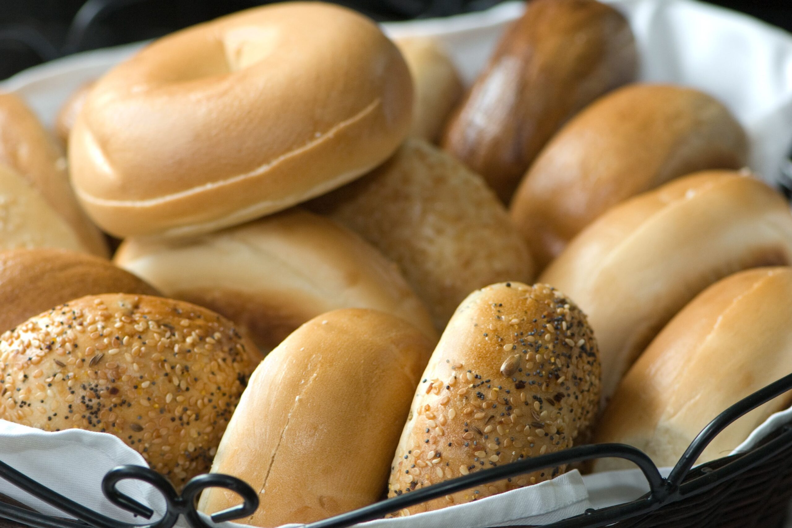 bagels in basket