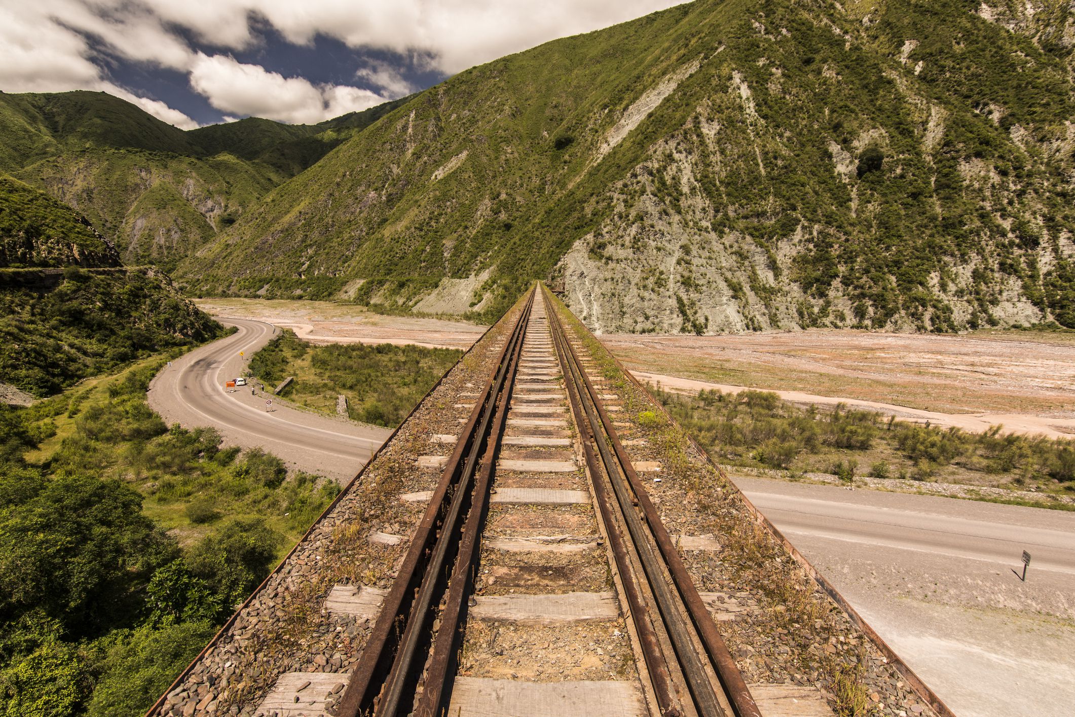 Bridge construction from a train line called Tren de las nubes (Cloud´s Train), an iconic train line because of the height of the train tracks, today only used for tourism. Salta, Argentina