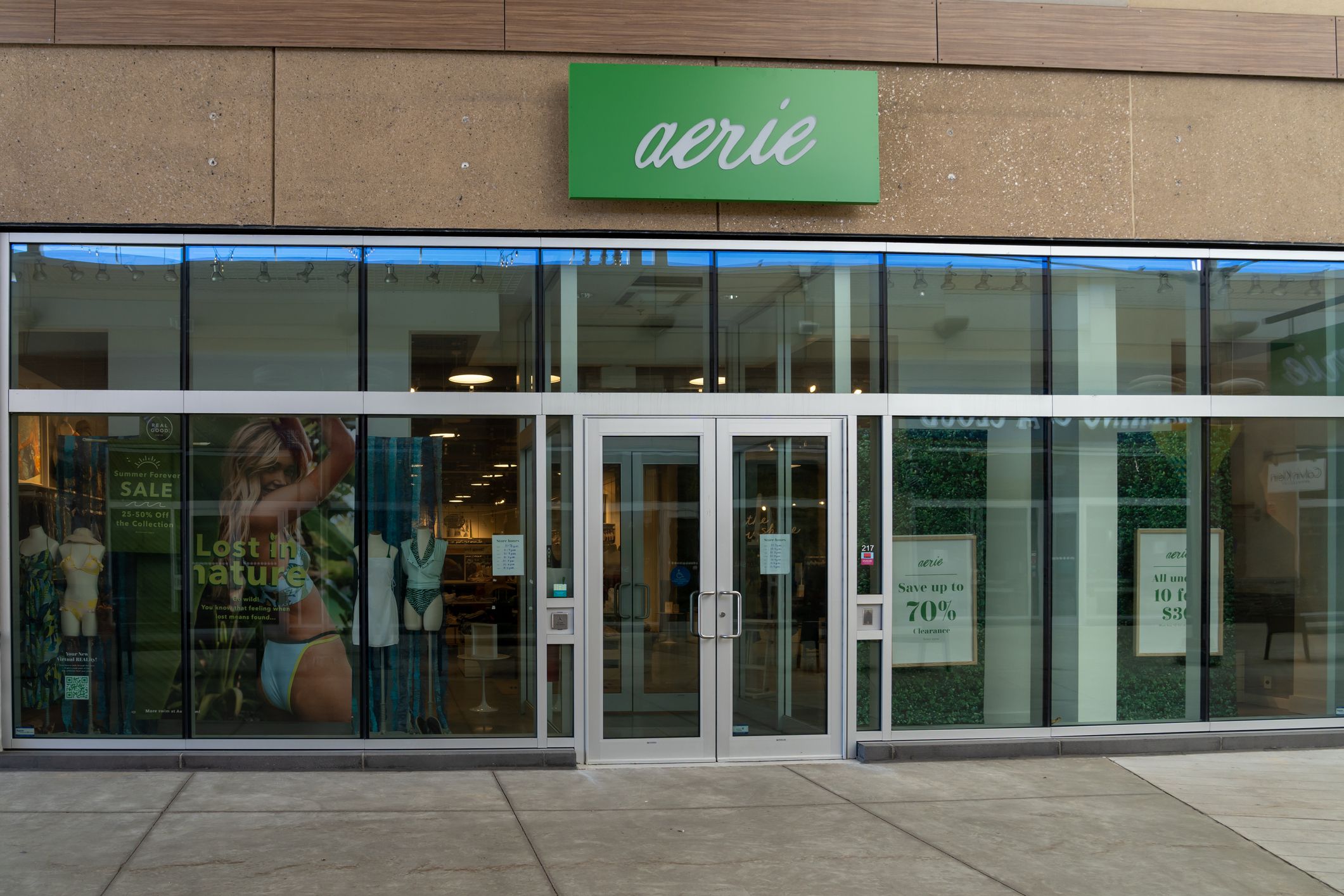 Niagara-on-the-Lake, On, Canada - June 27, 2022: An Aerie store store in Niagara-on-the-Lake, On, Canada. aerie is an apparel and lifestyle retailer and sub-brand owned by American Eagle Outfitters.