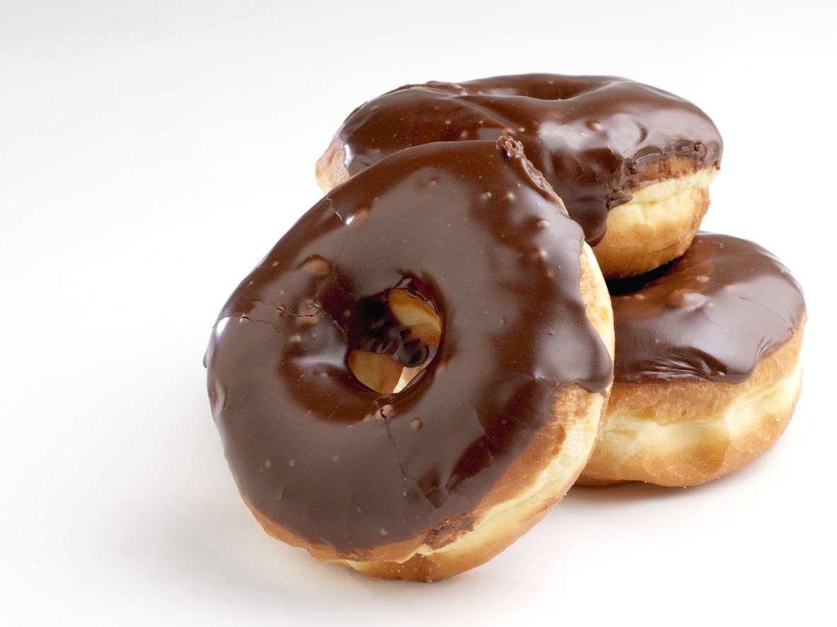 chocolate coated donut
