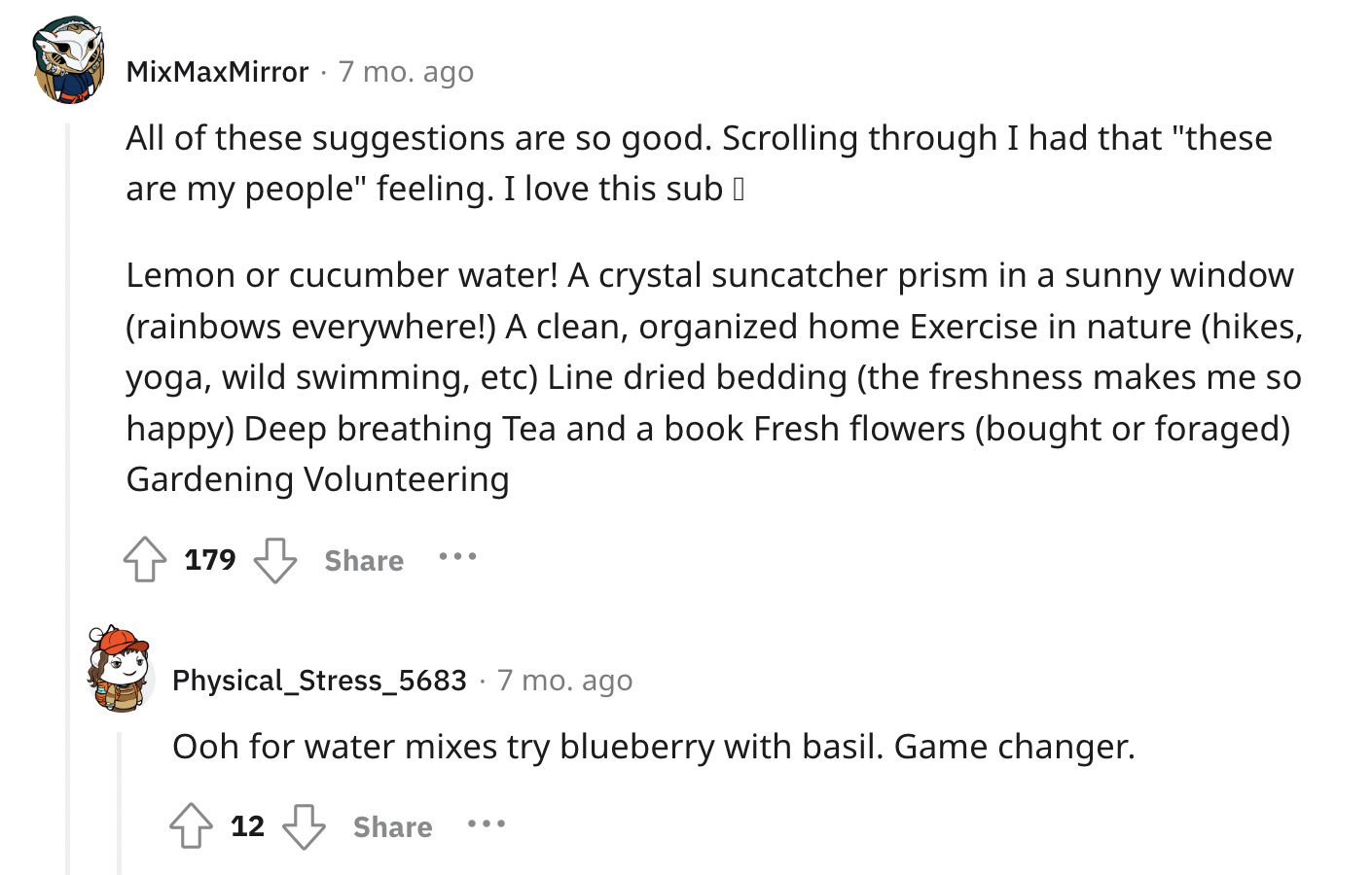 Reddit screenshot about the value of flavored water.
