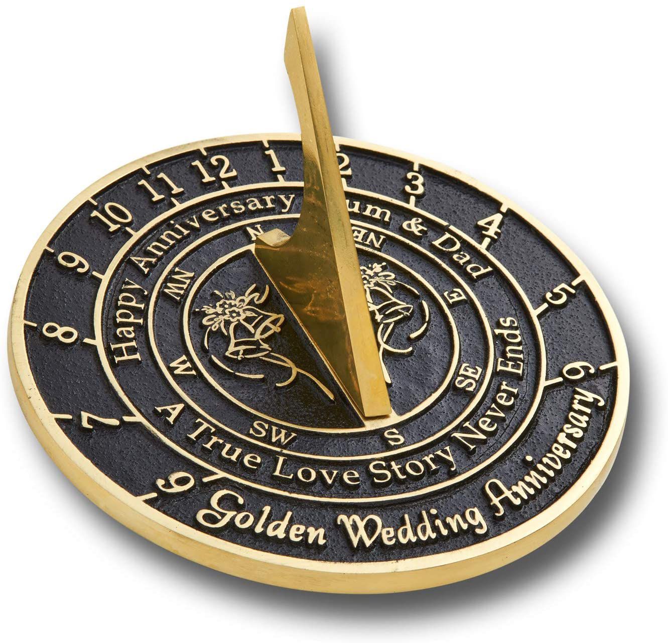 The Metal Foundry Golden Wedding Anniversary Sundial