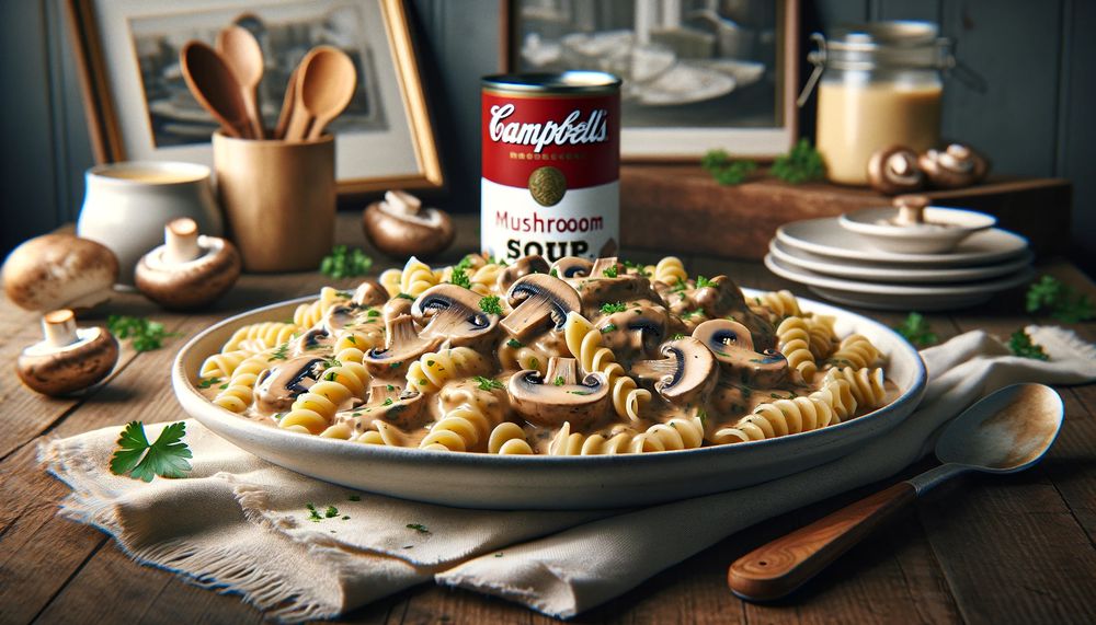 Pasta made with Cream of Mushroom Pasta