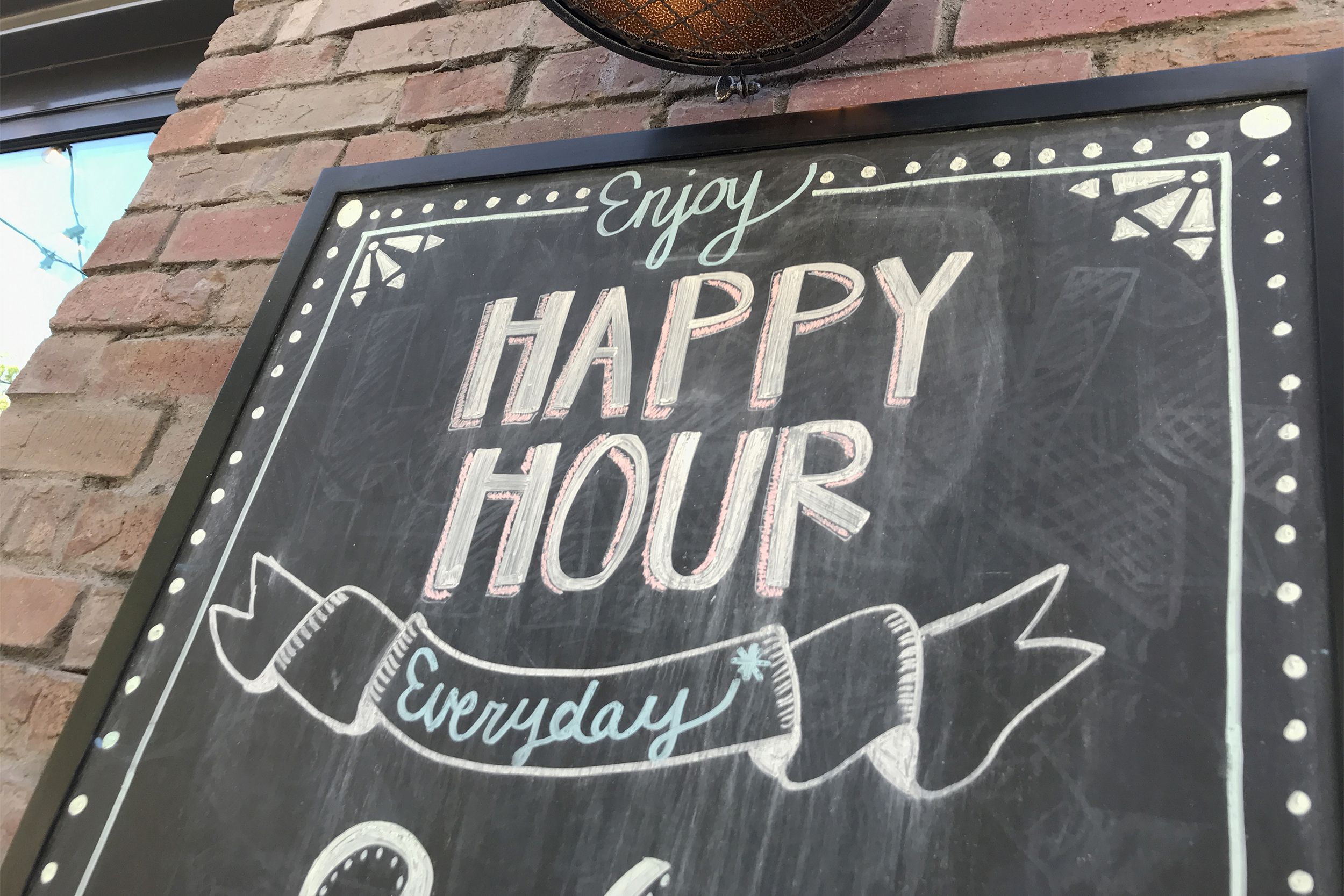 Happy hour sign