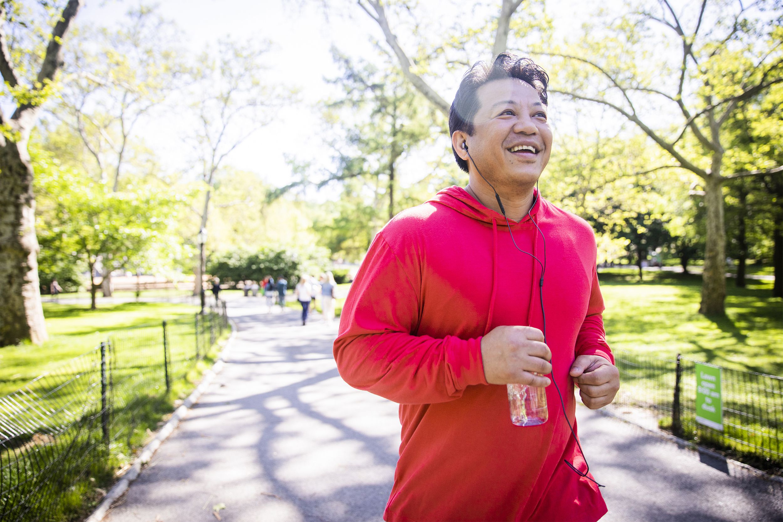 Man jogging in the park