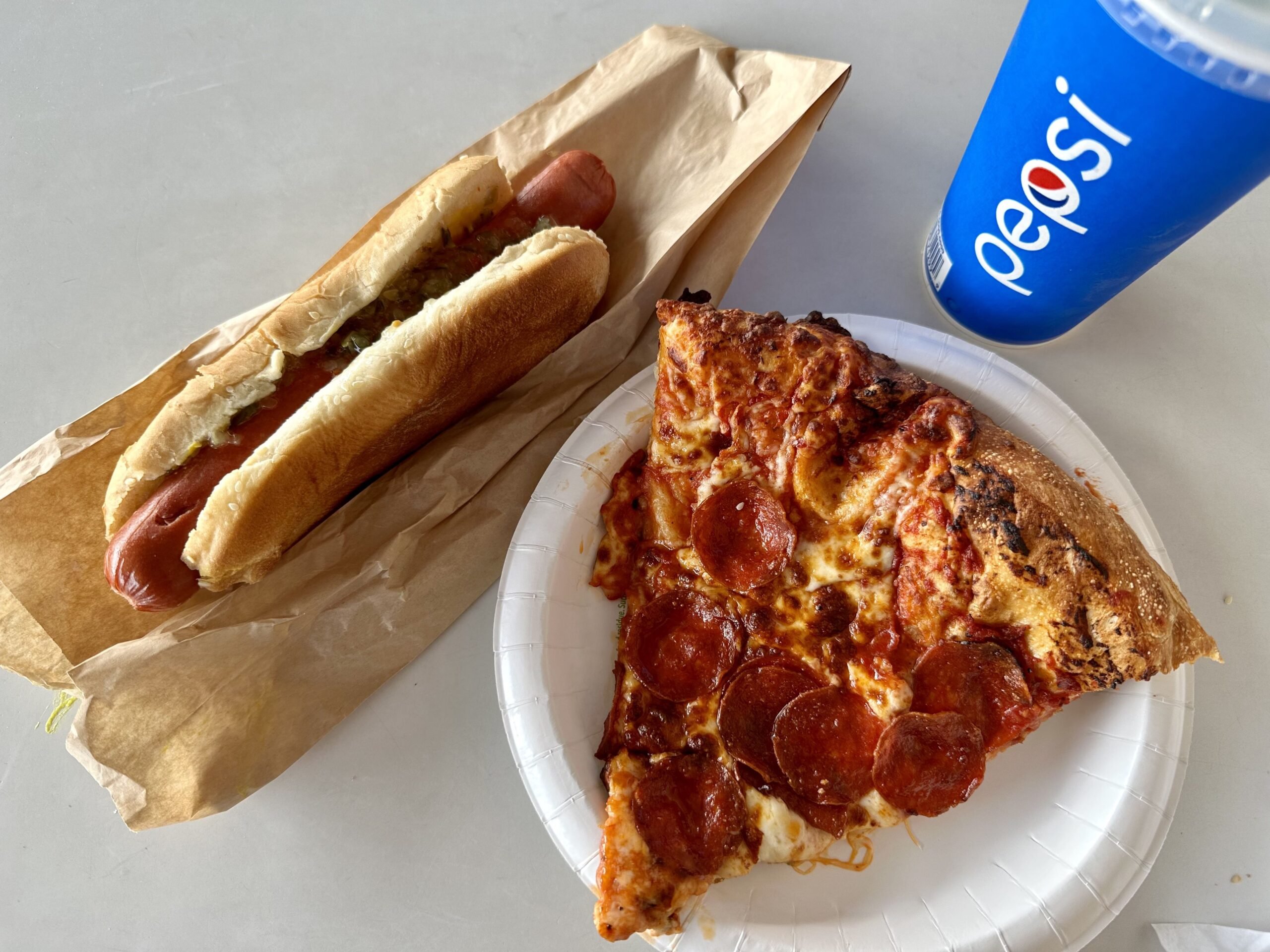 Hot Dog and Pizza at Costco