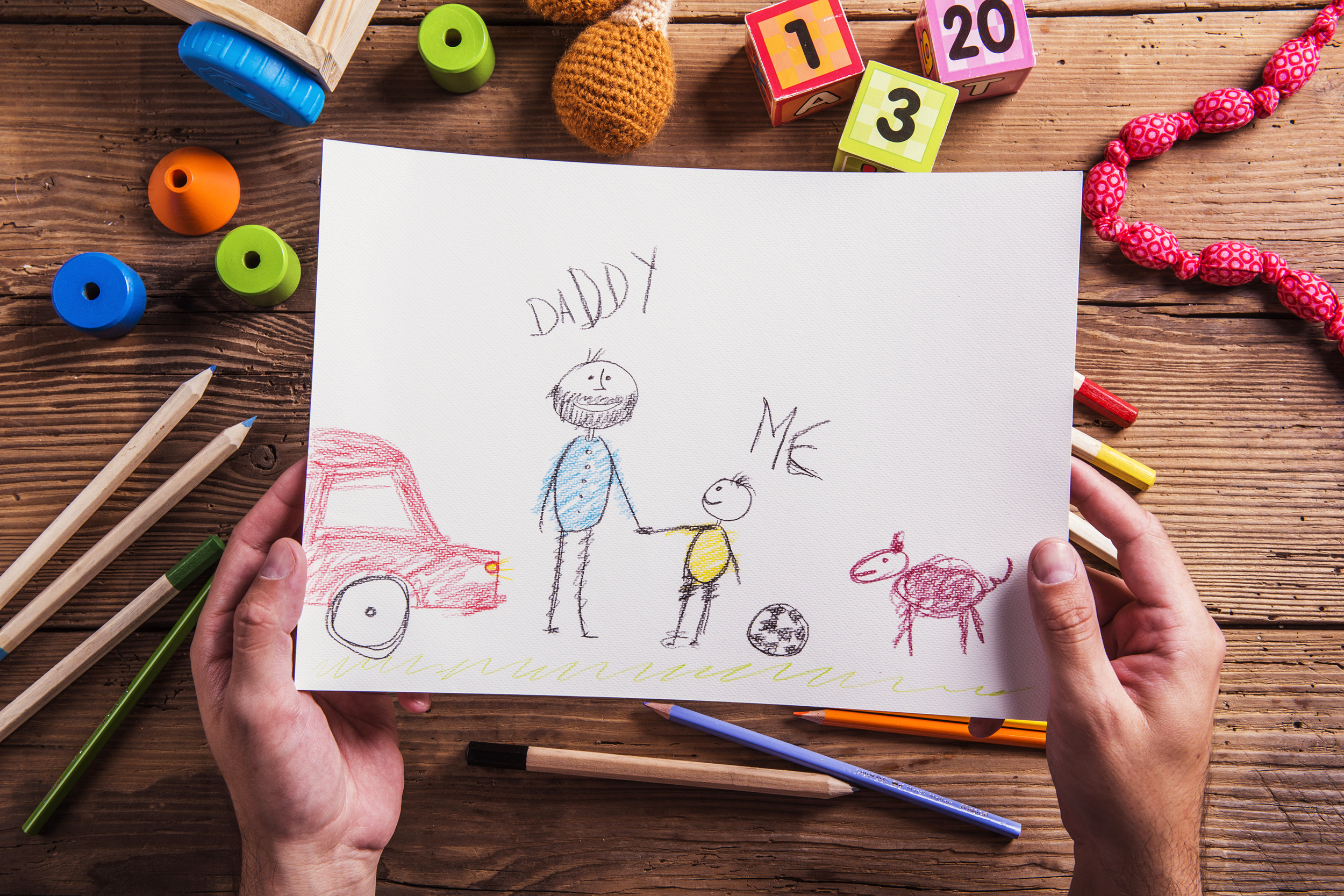 Daddy and Me drawing from a child