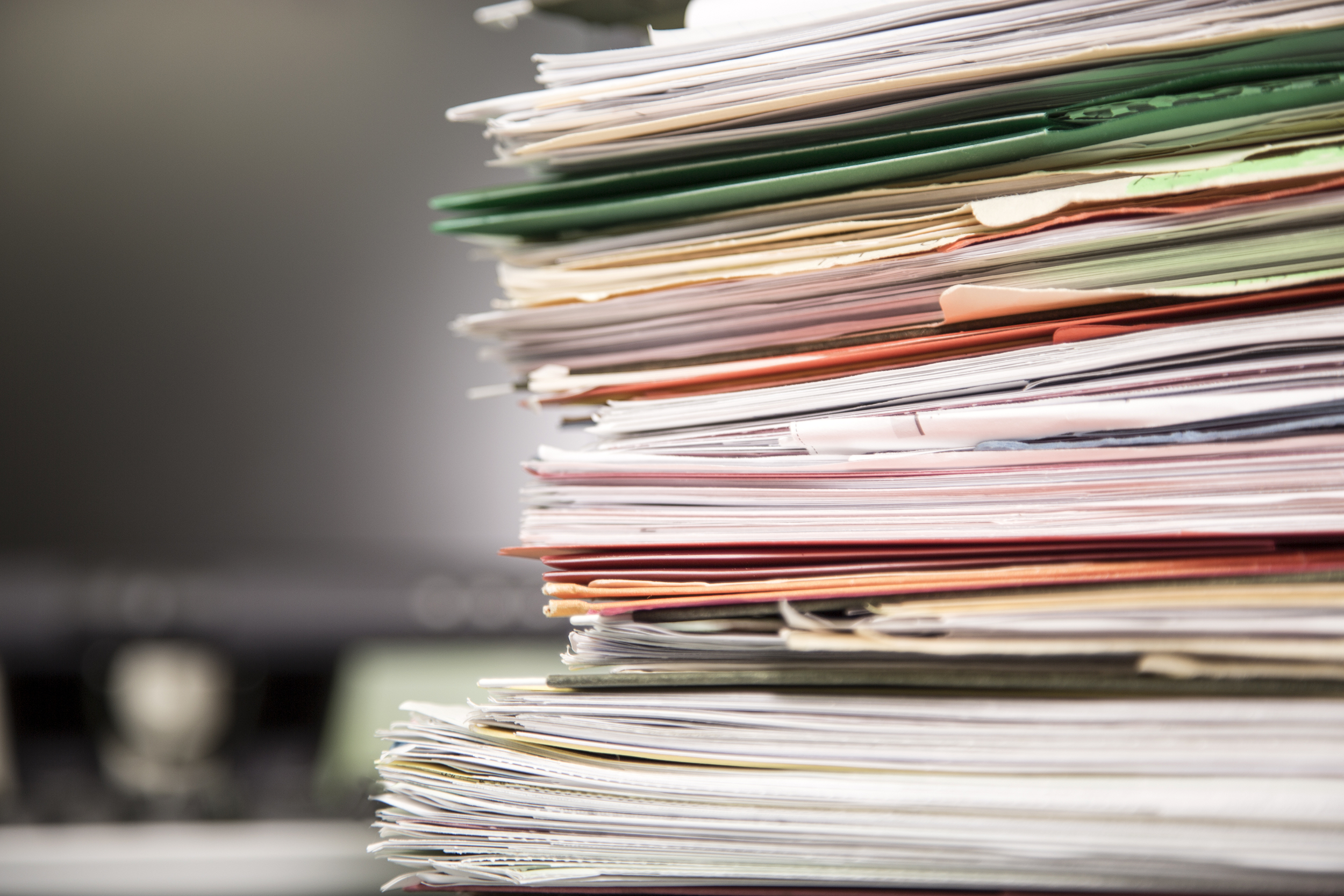 Stack of documents and papers