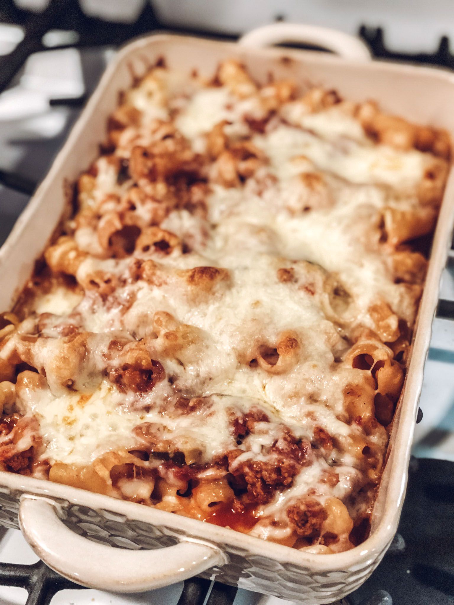 Rustic homemade pasta casserole